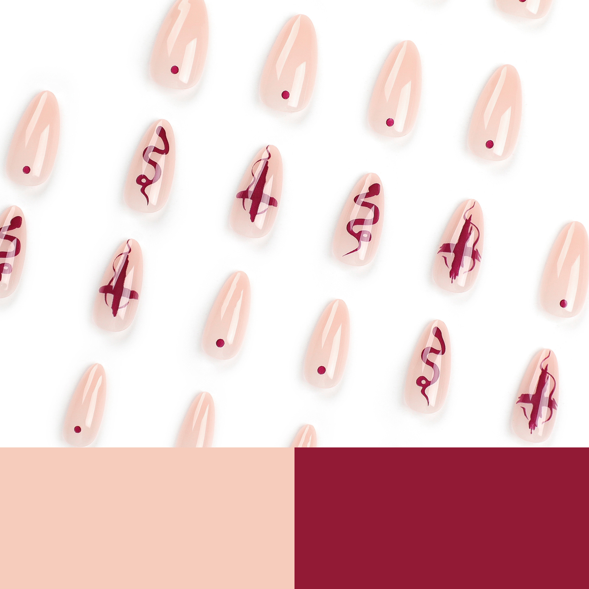 Halloween cross Medium Nails