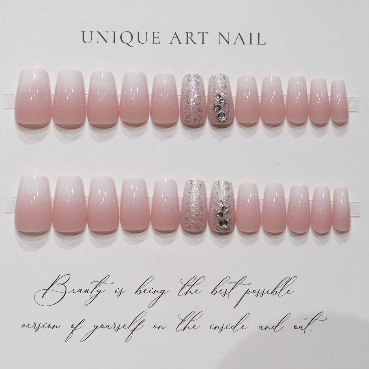 Glitter Diamond Medium Nails