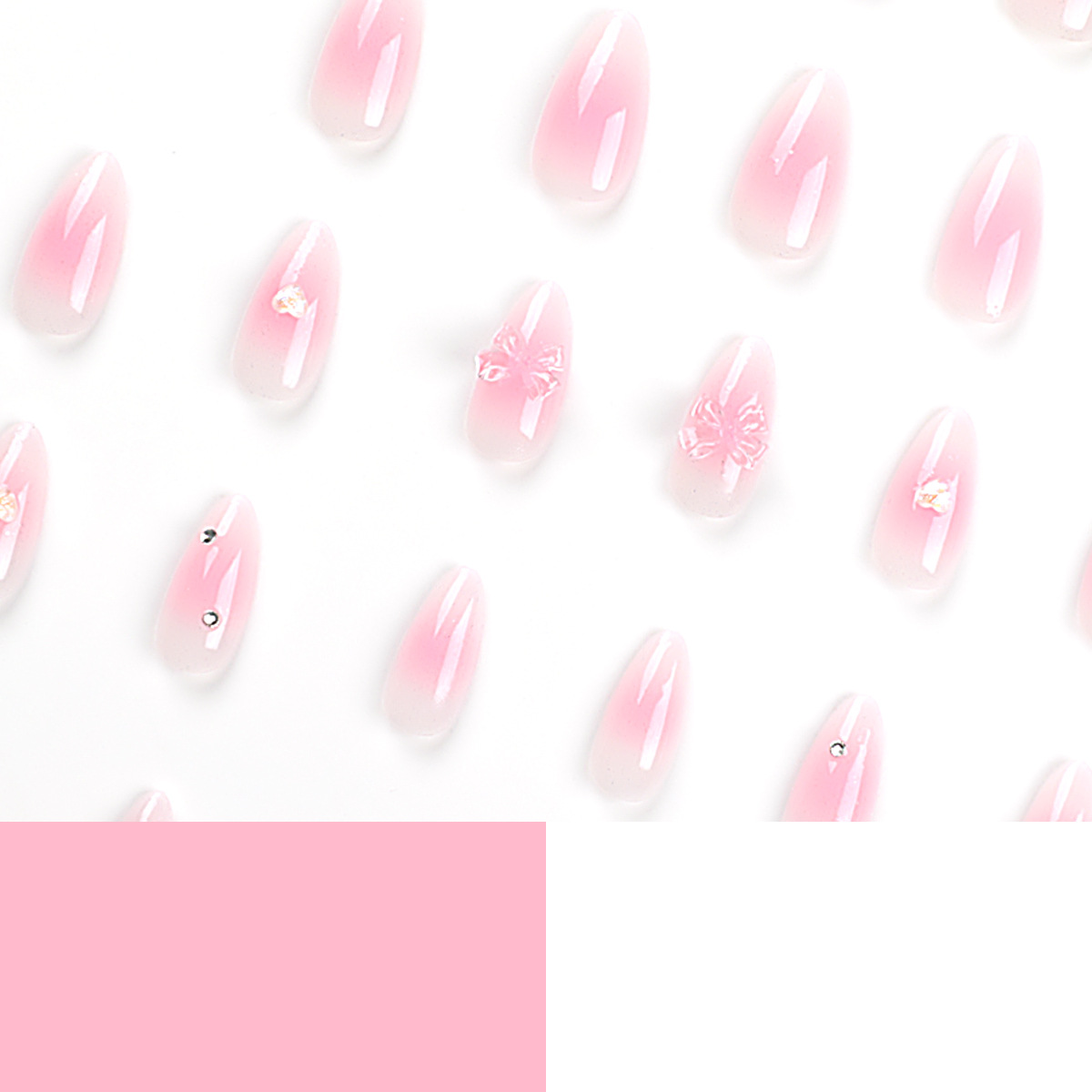 3D Ombre Blusher Medium Nails