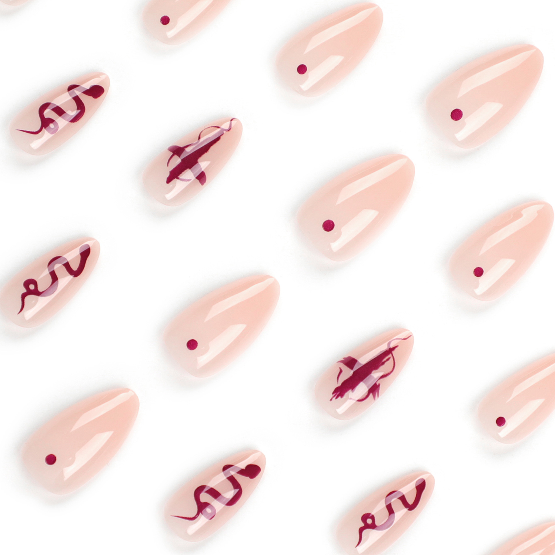 Halloween cross Medium Nails