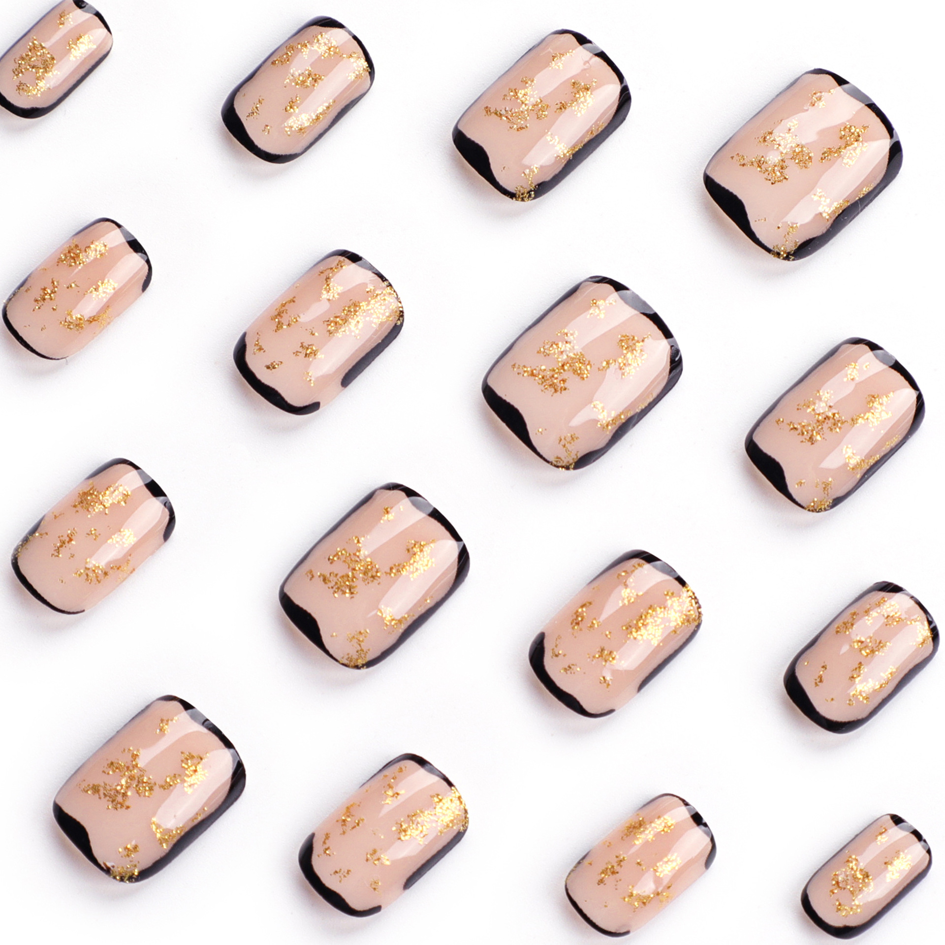 Gold leaf Short Nails