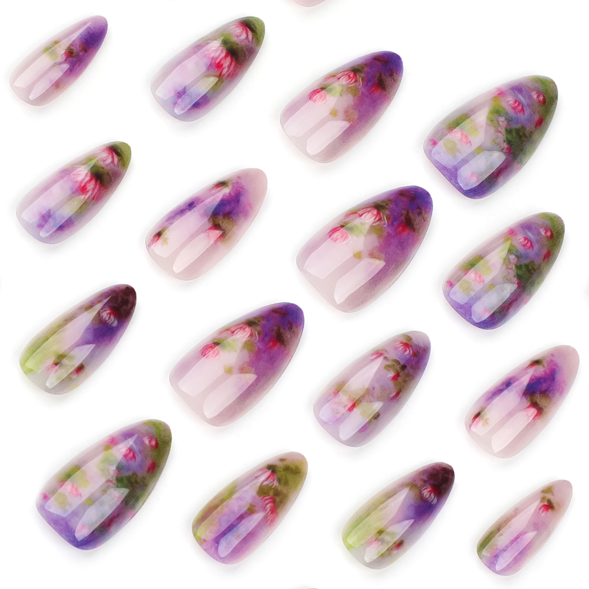 Lavender Garden Medium Nails