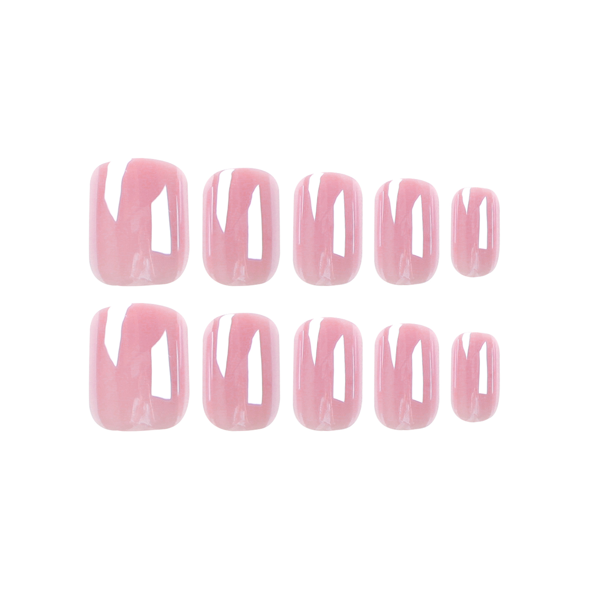 Aurora Light Pink Short Nails
