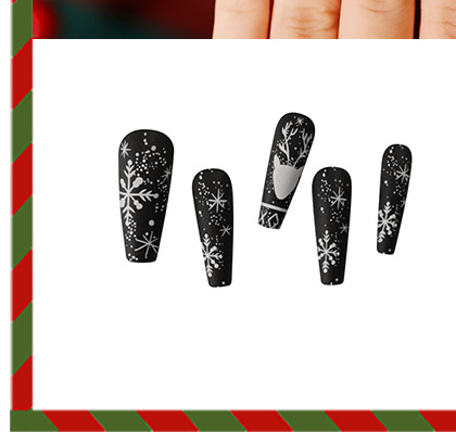 Dark Christmas nails