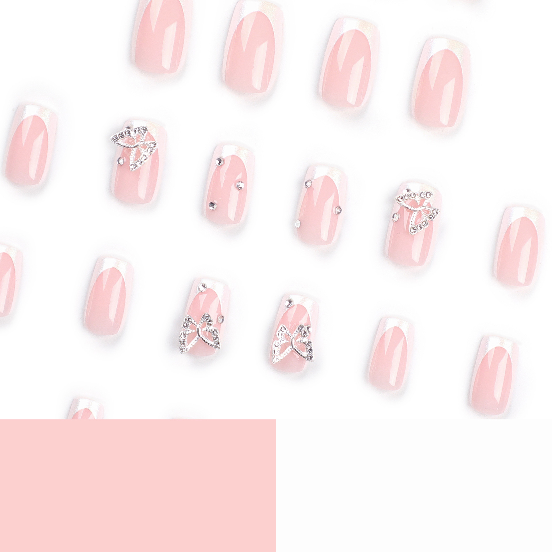 French butterfly tips Medium Nails