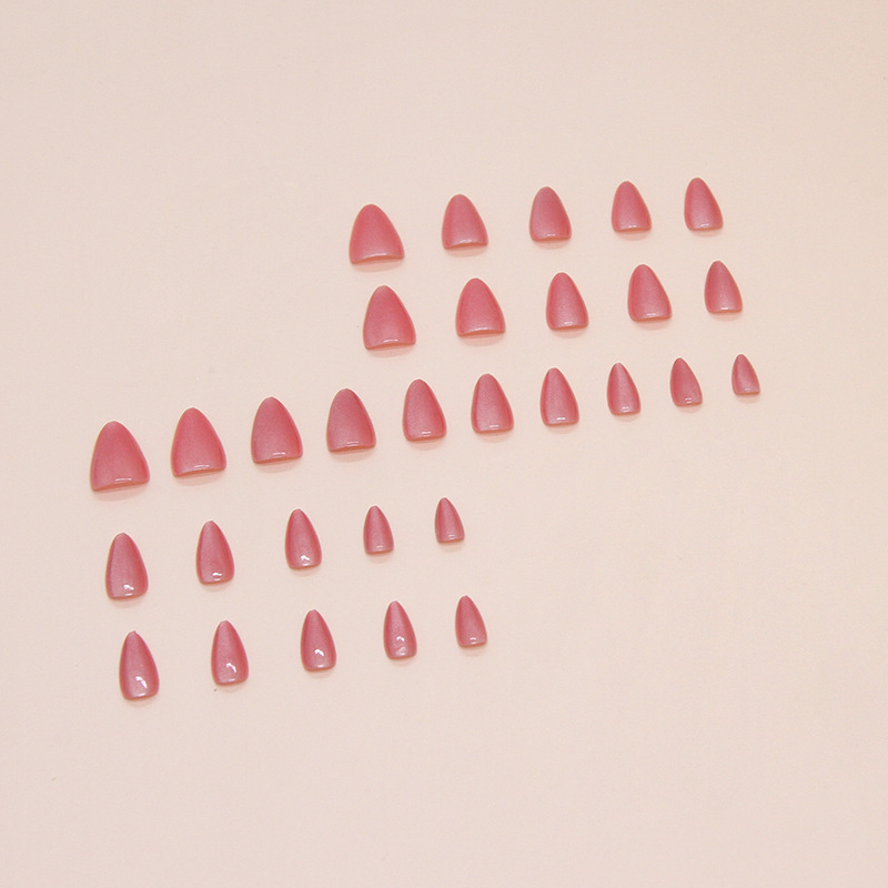 Pink Cat Eye Medium Nails