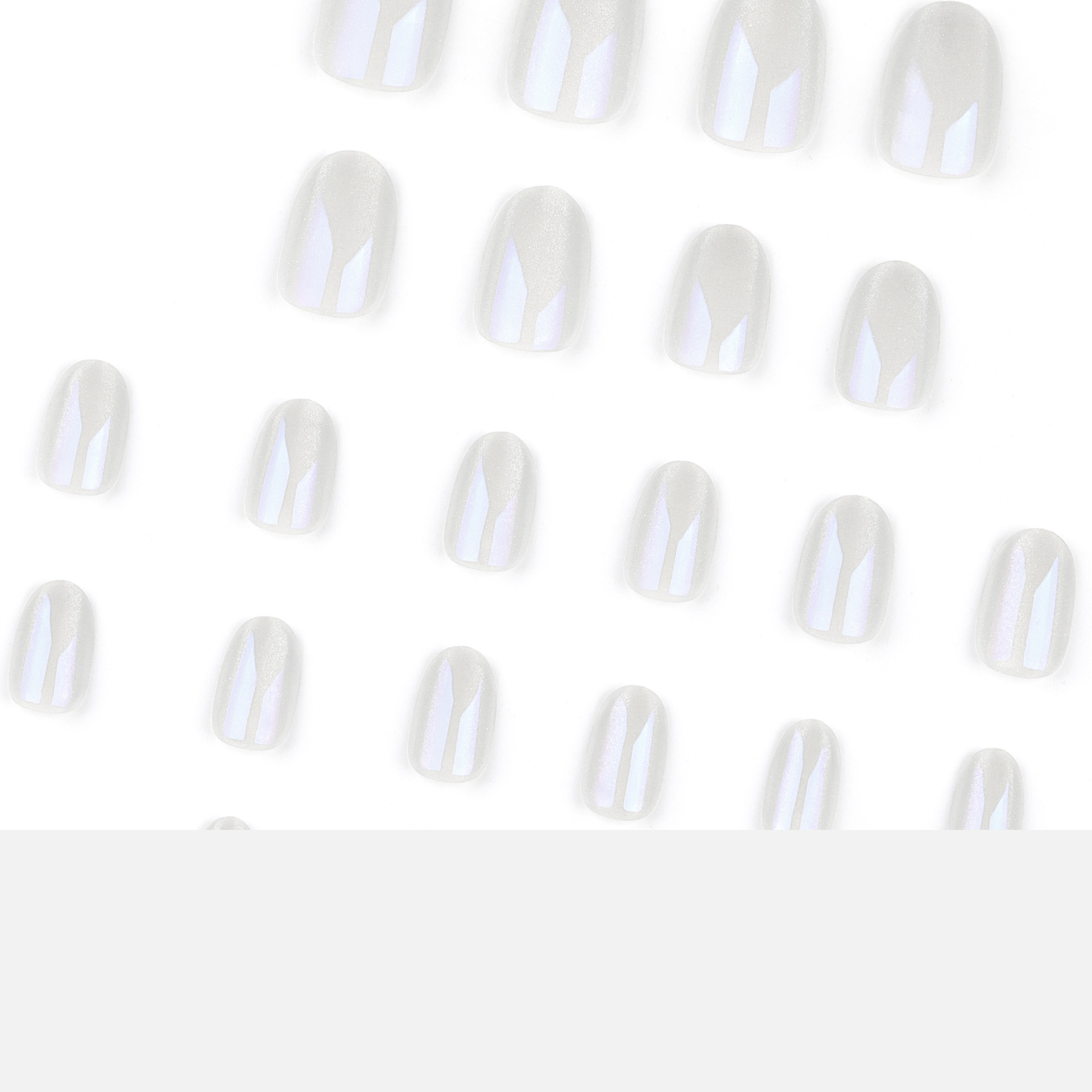 Auroral Light Blue Short Nails