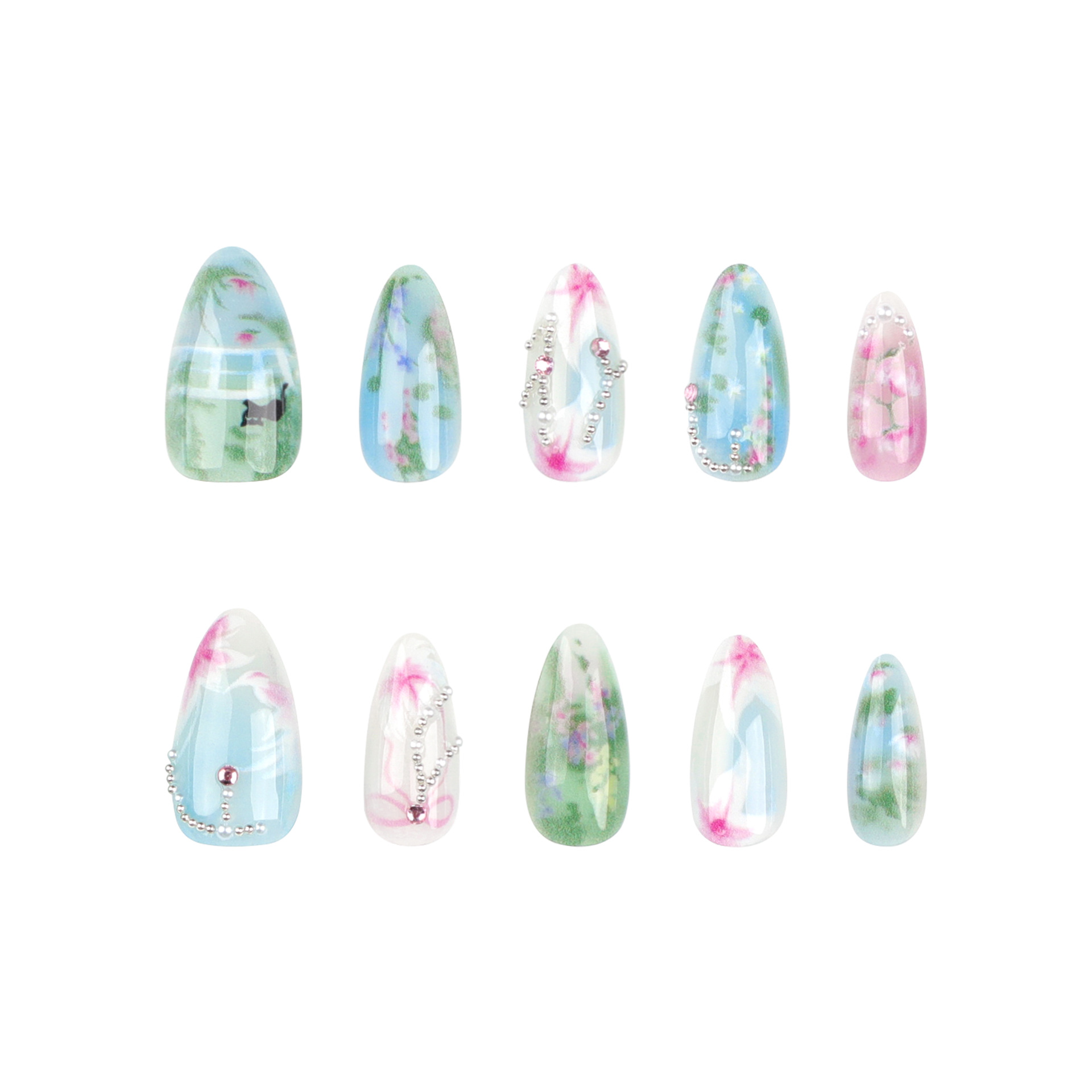 Cat Garden Medium Nails