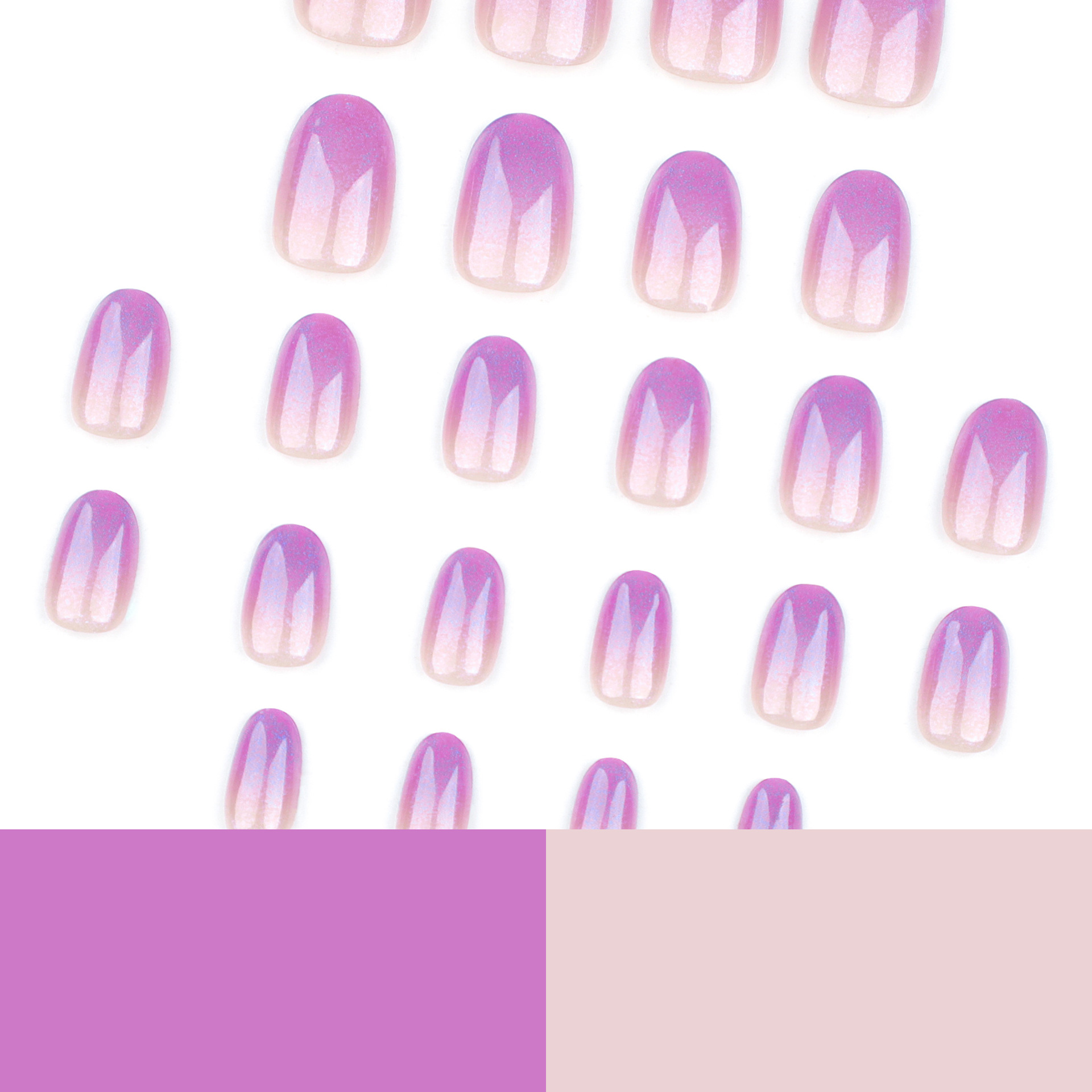 Ombre Purple Short Nails