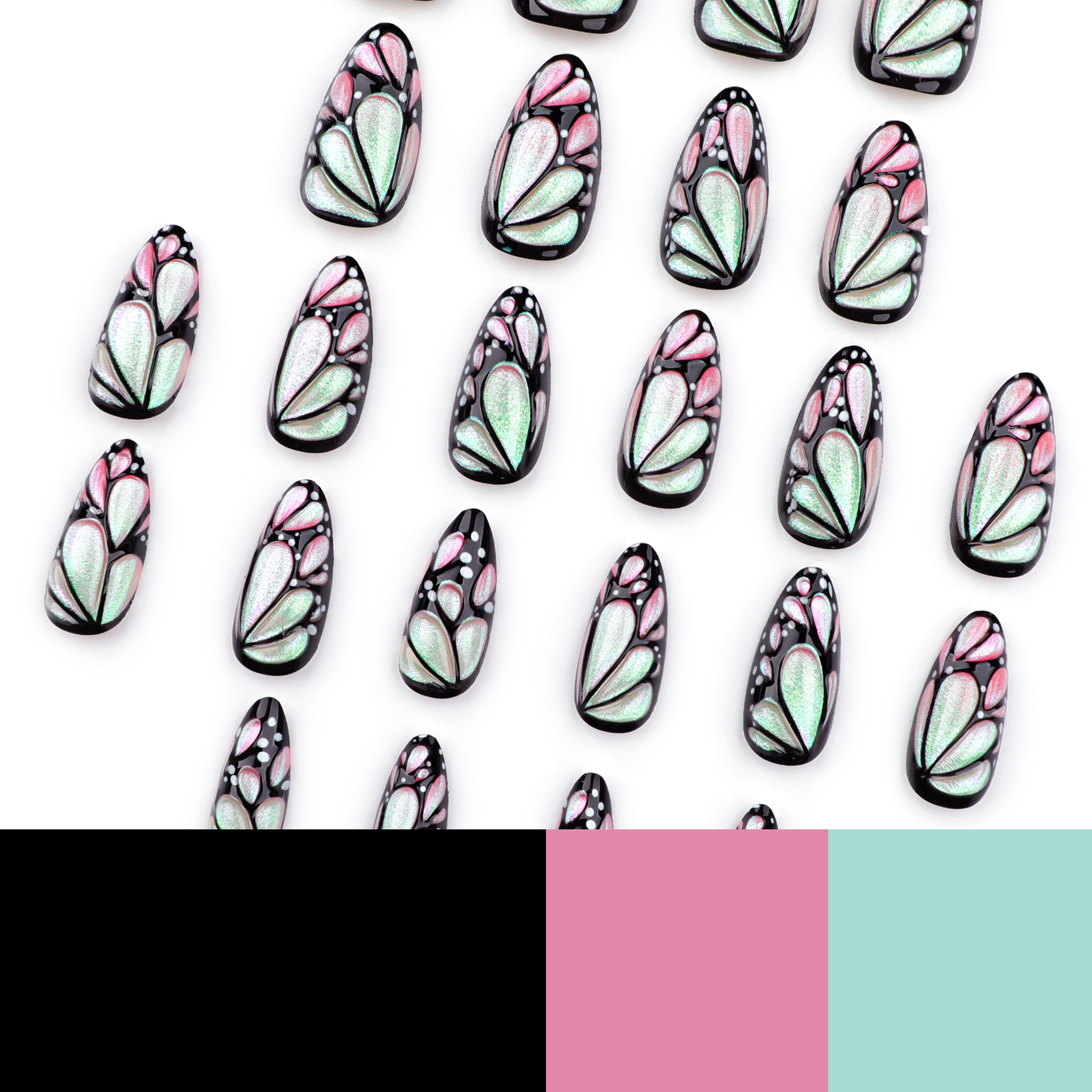3D Butterfly Wing Medium Nails