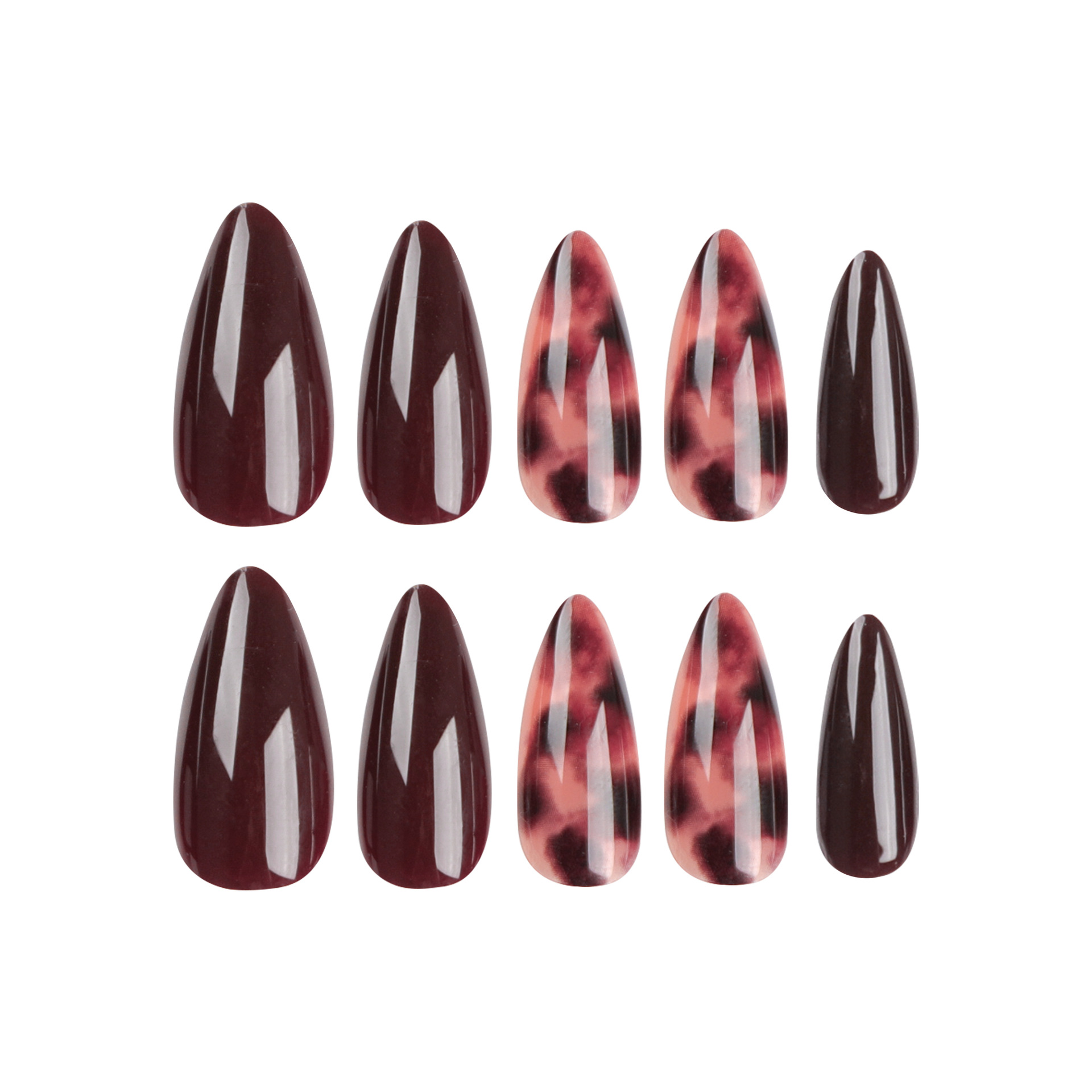 Amber brown medium nail