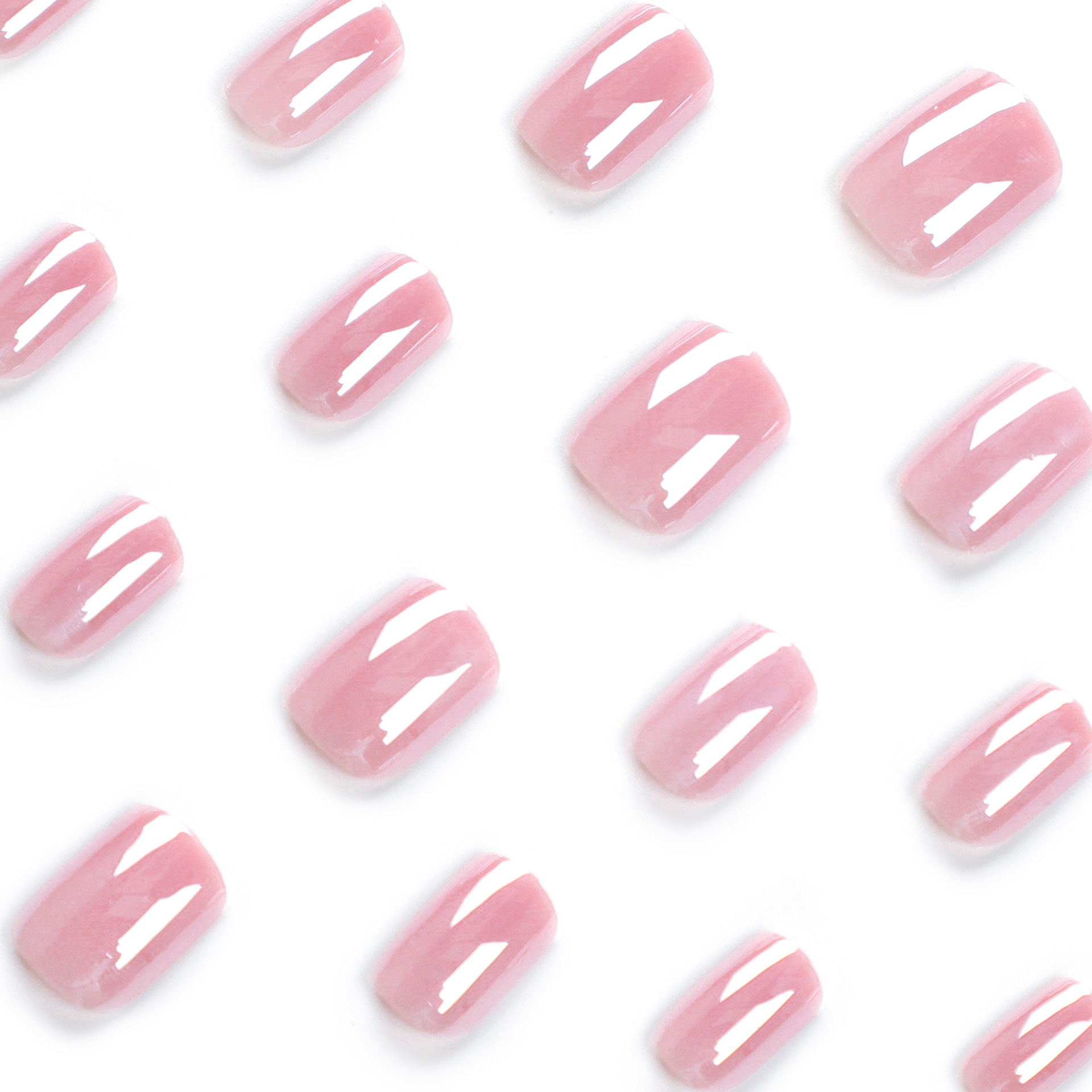 Aurora Light Pink Short Nails