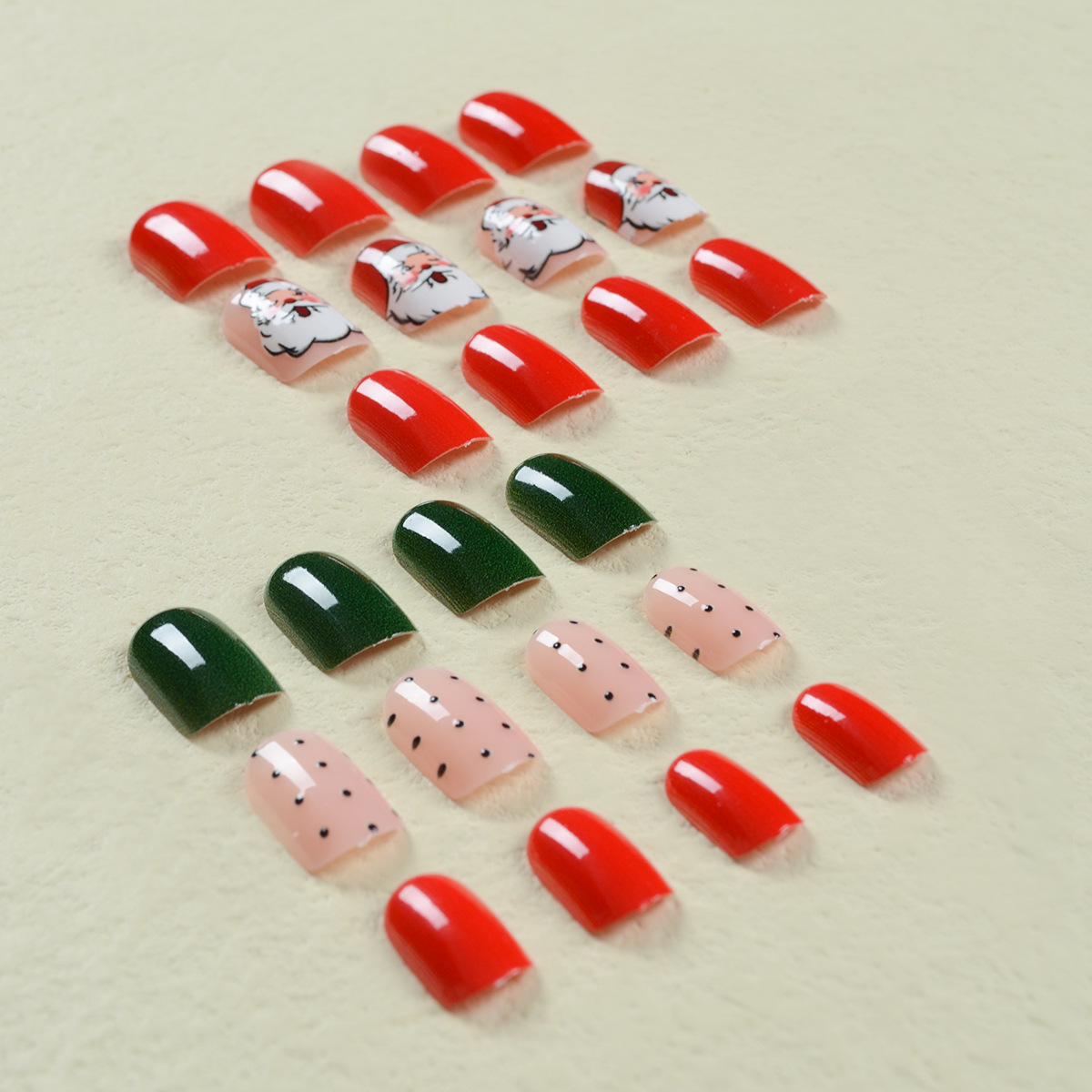 Santa Claus Christmas nails