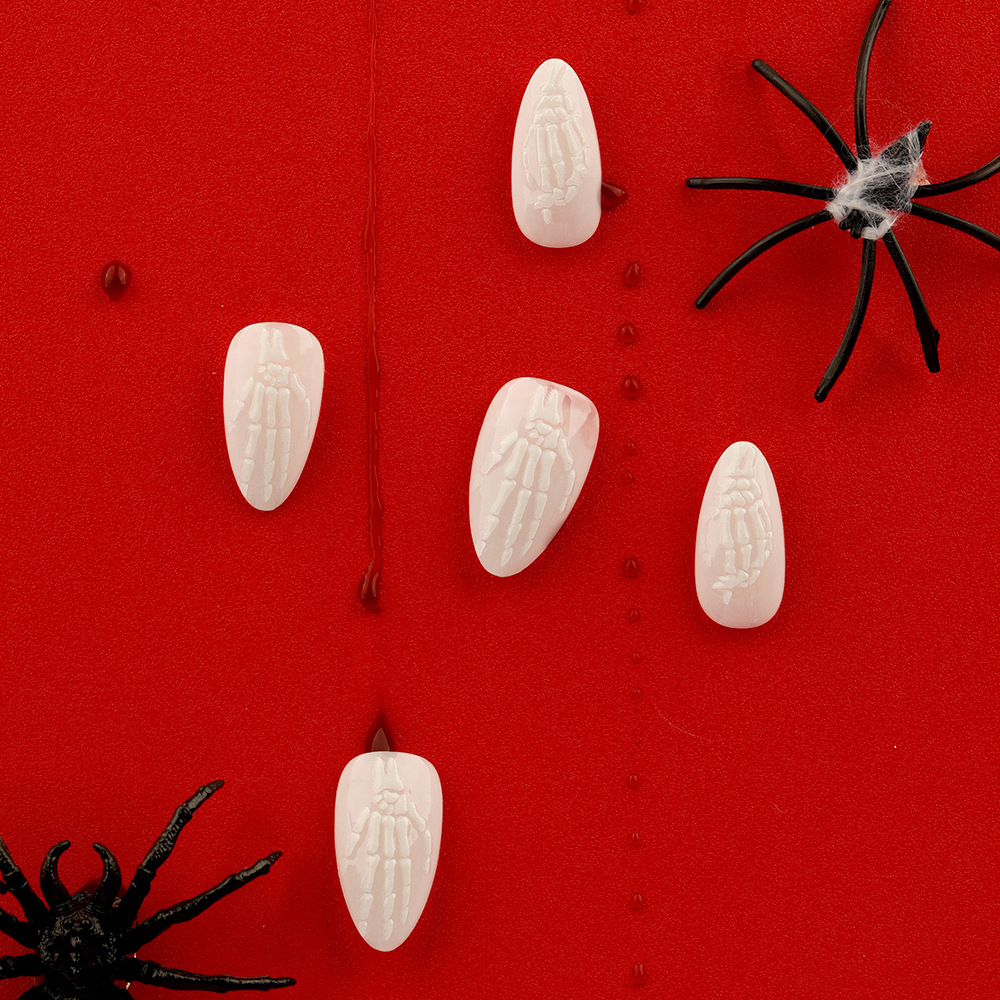 Bone Halloween Medium Nails