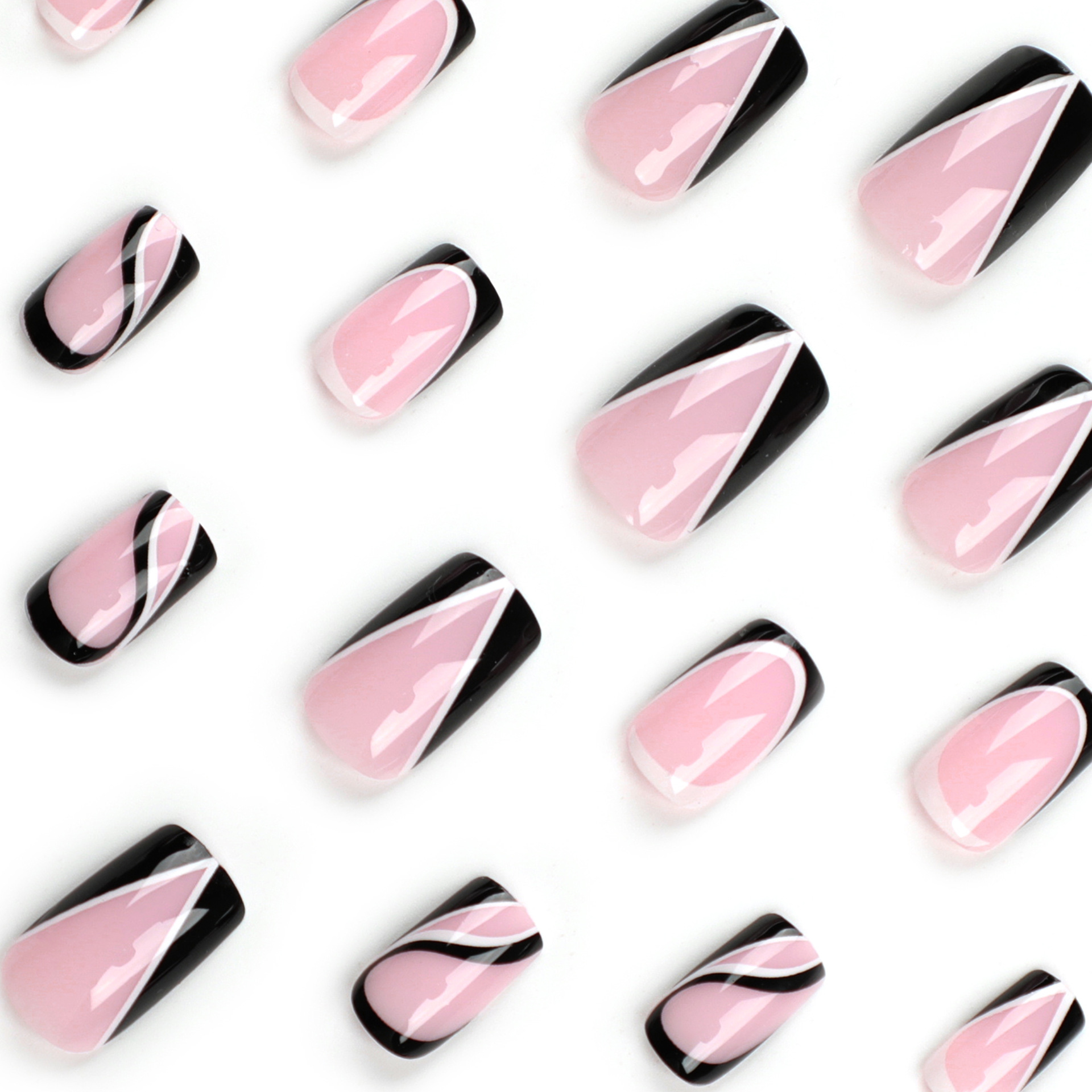 Simple Line Medium Nails