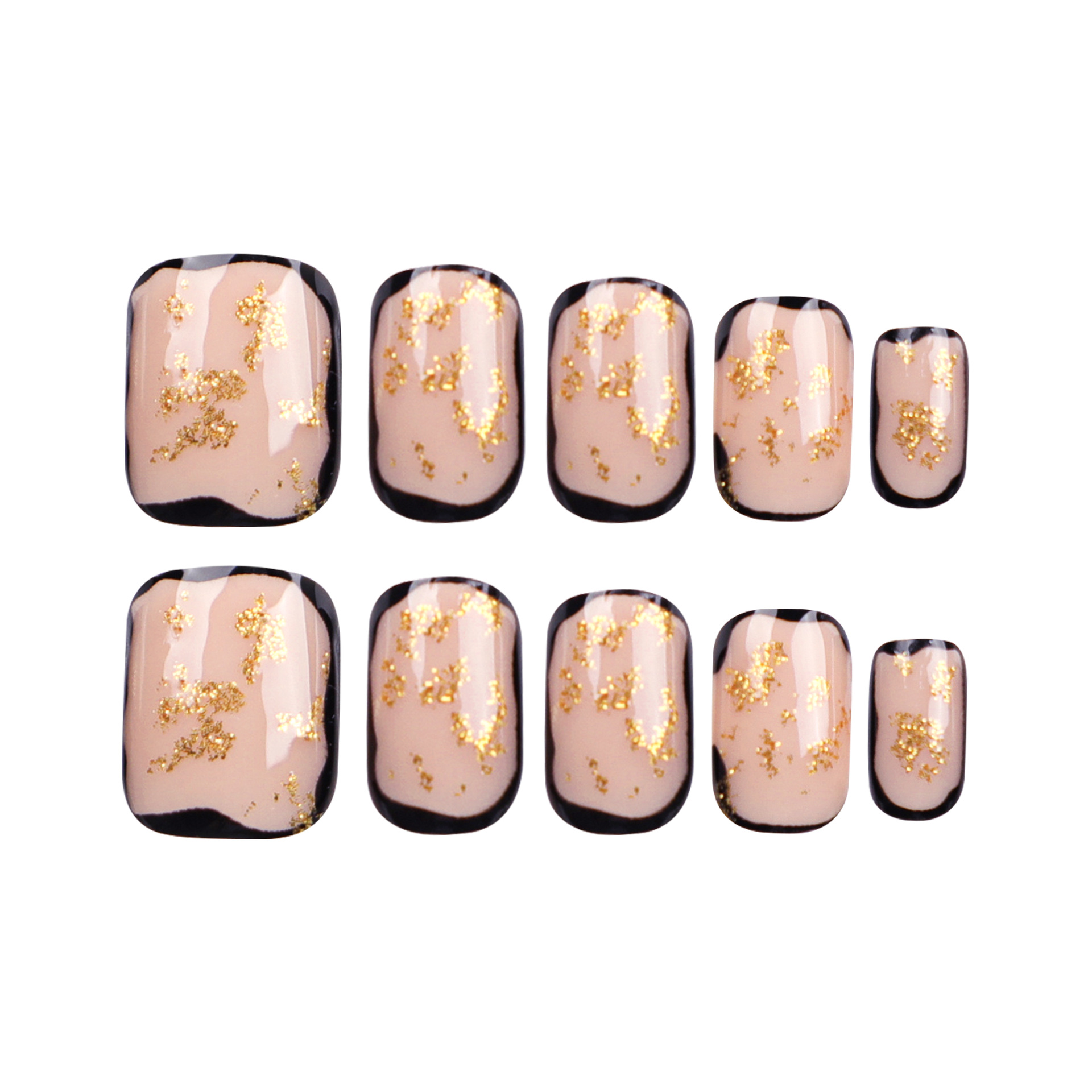 Gold leaf Short Nails