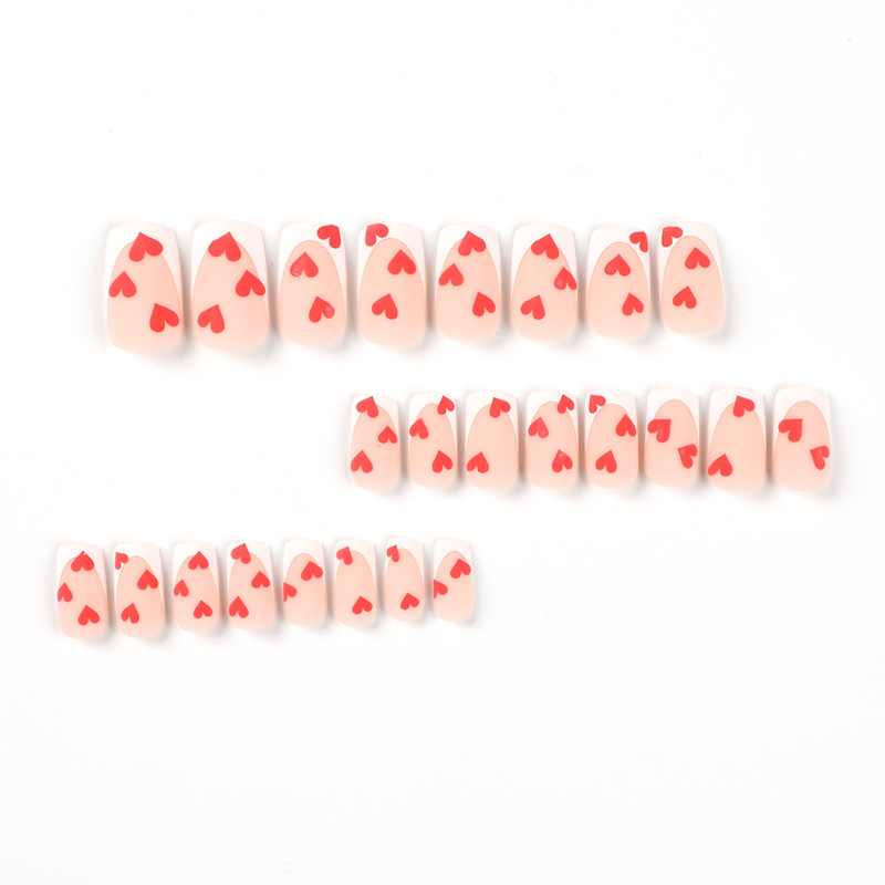 Red Heart Valentine's Day Nails