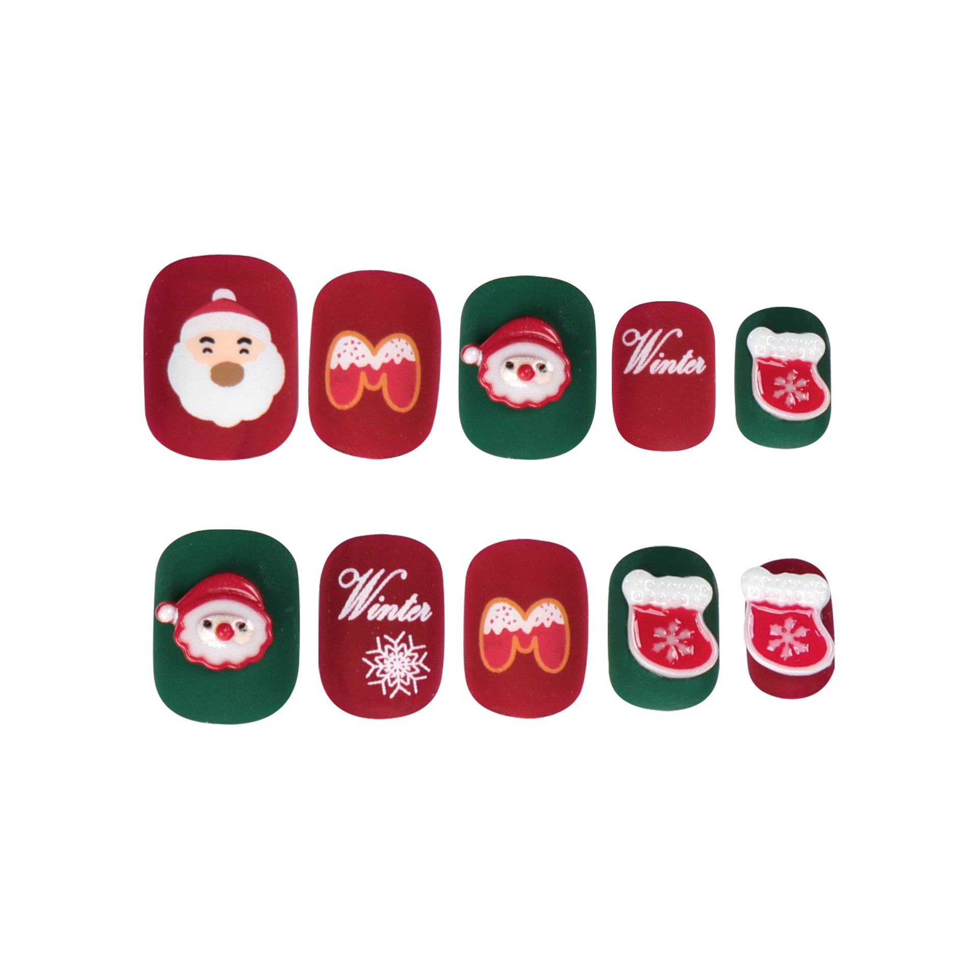 Santa Claus Christmas nails