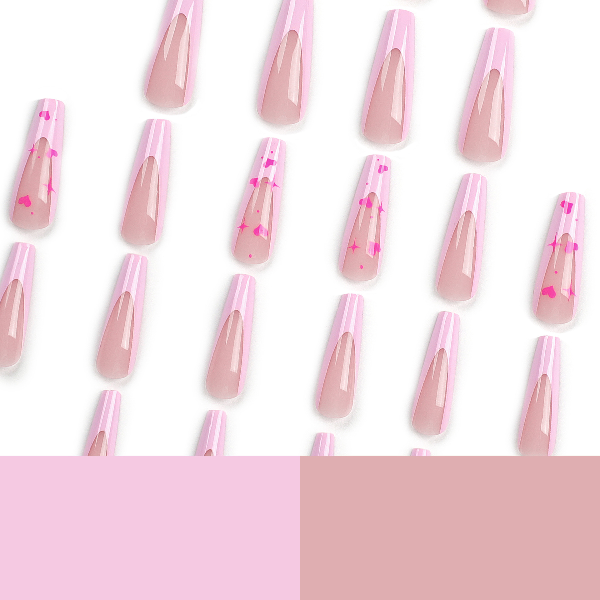 Hot Kiss Valentine's Day Long nails