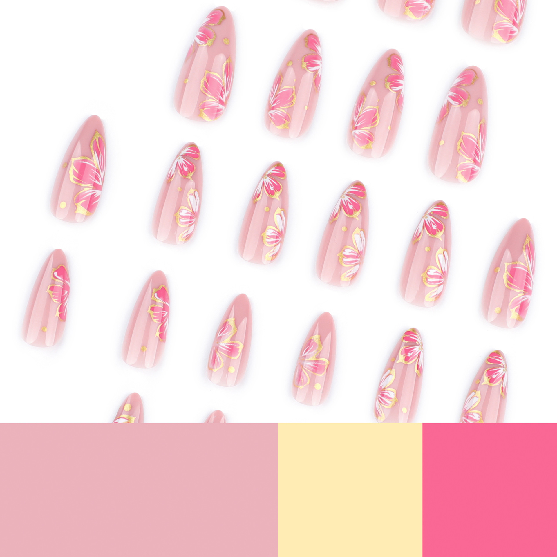 Vintage Sakura Medium Nails