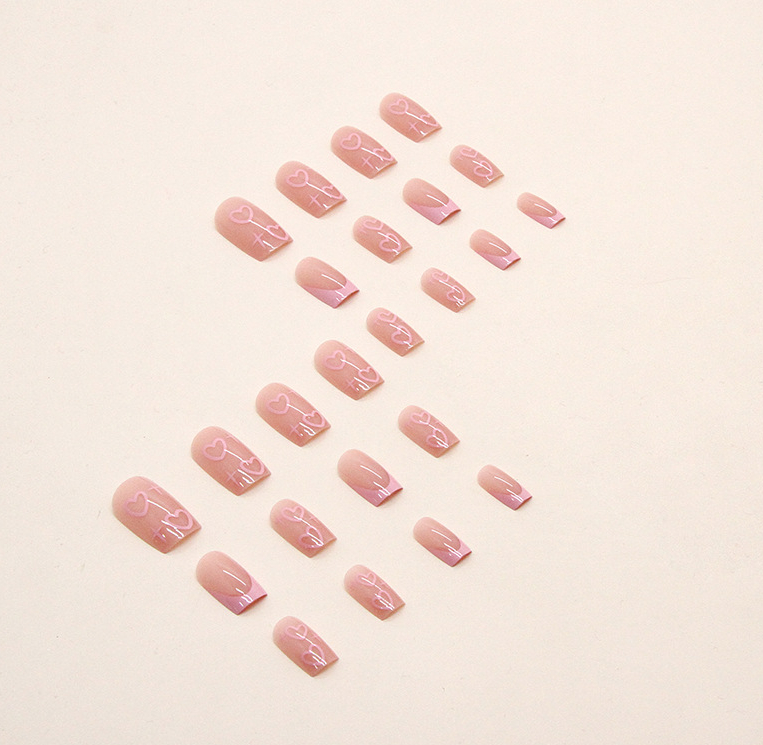 Pink Love Valentine's Day Nails