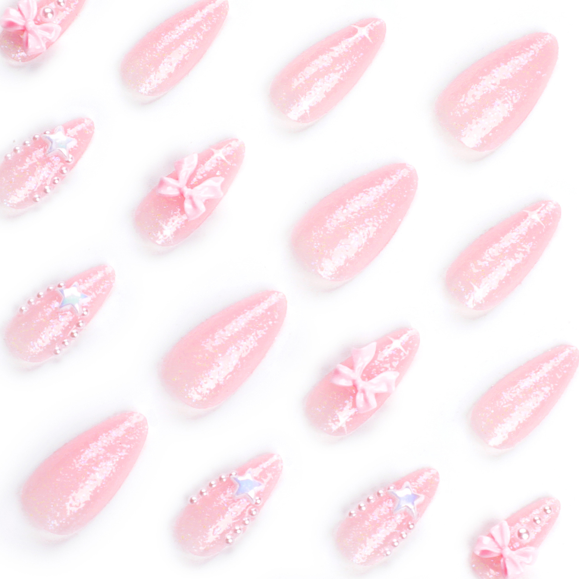 3D Pearl Medium Nails