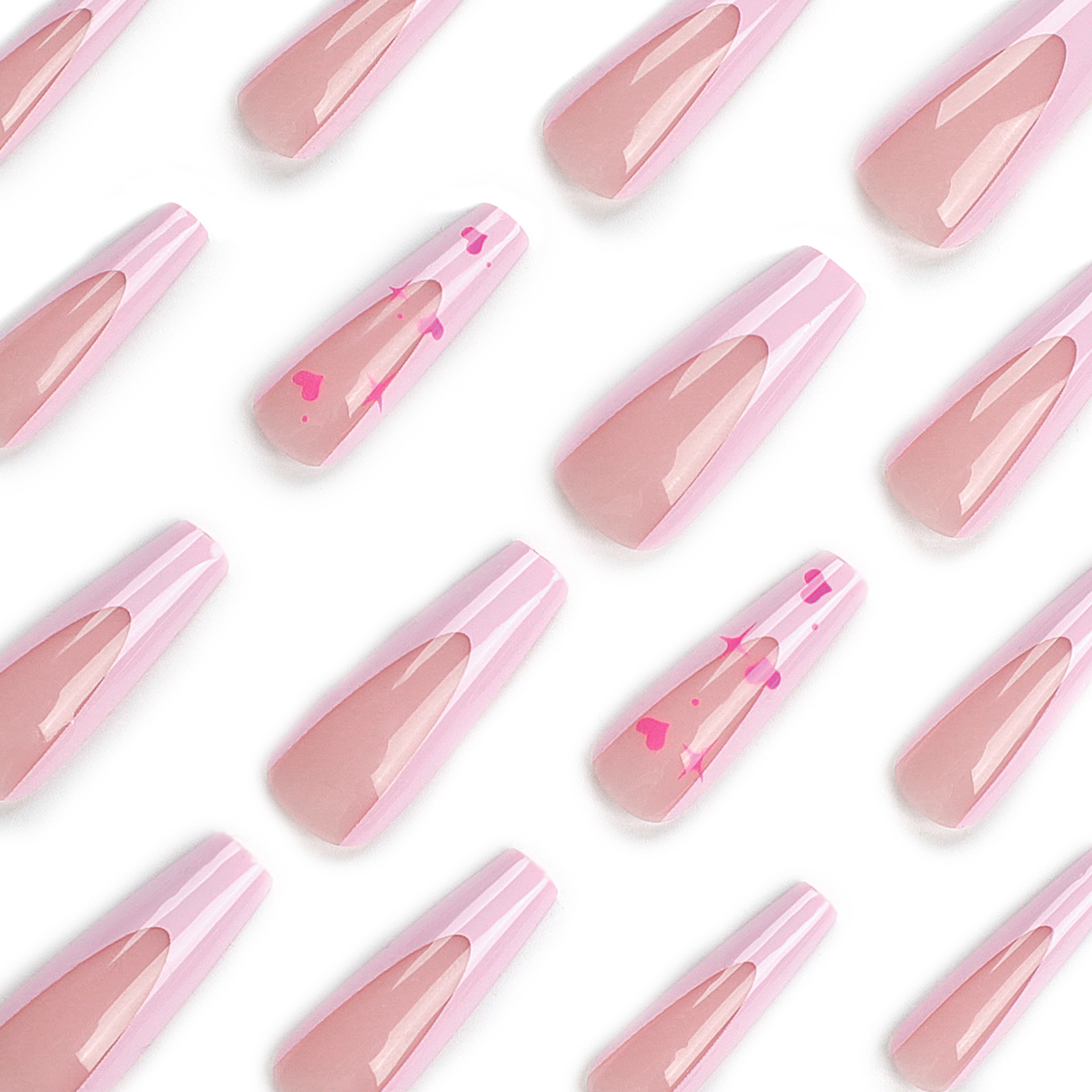 Hot Kiss Valentine's Day Long nails