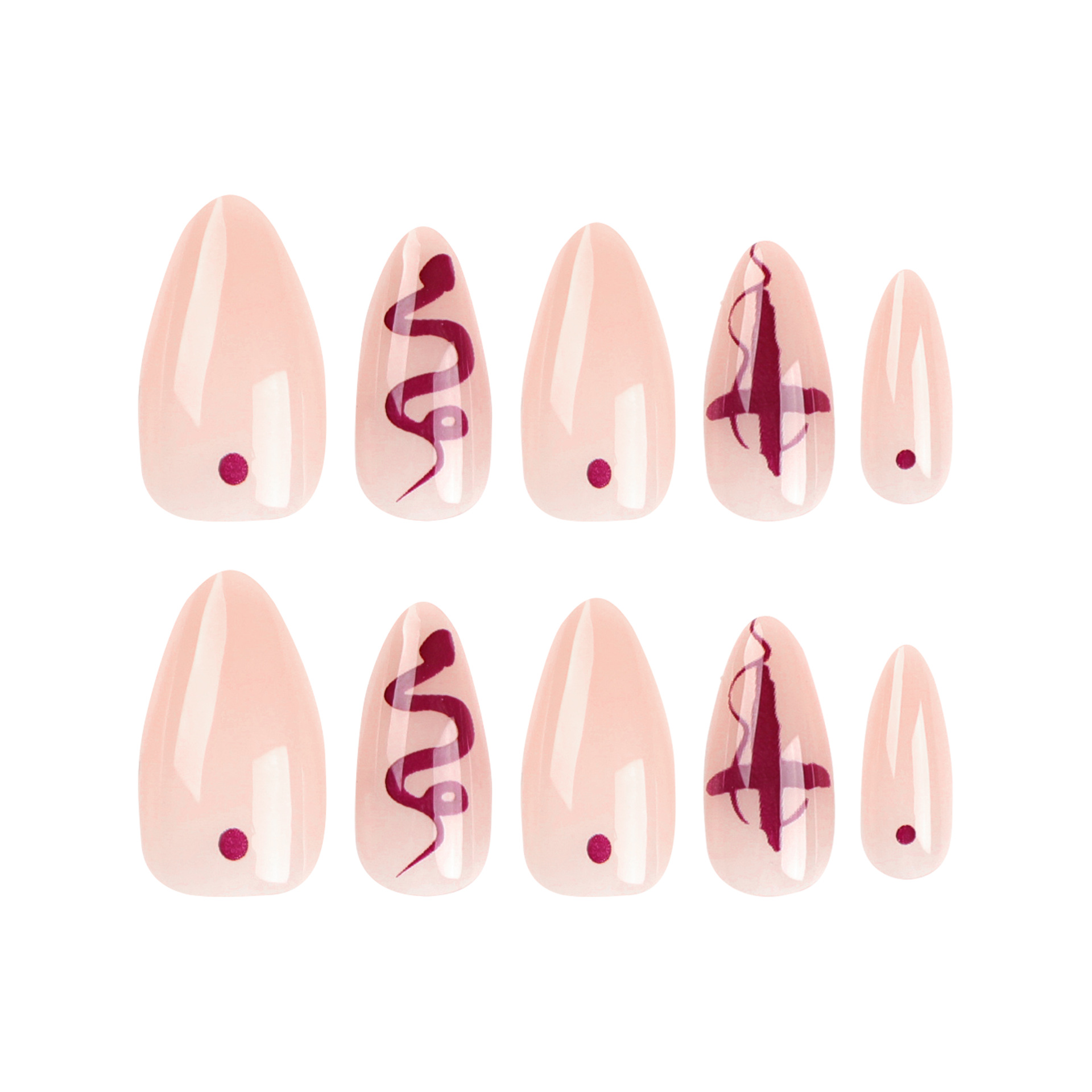 Halloween cross Medium Nails