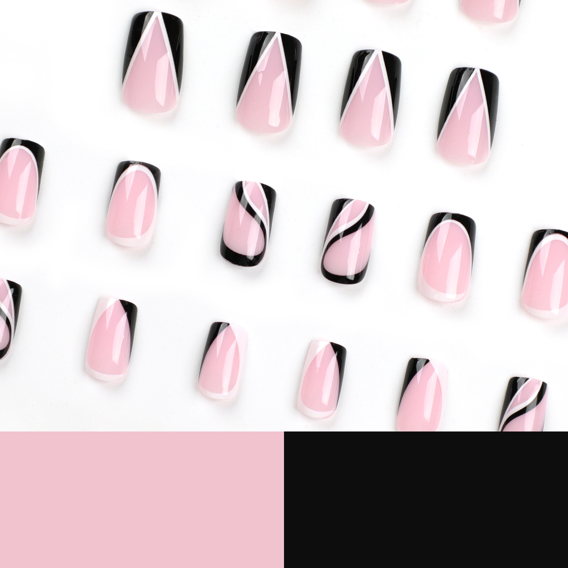 Simple Line Medium Nails