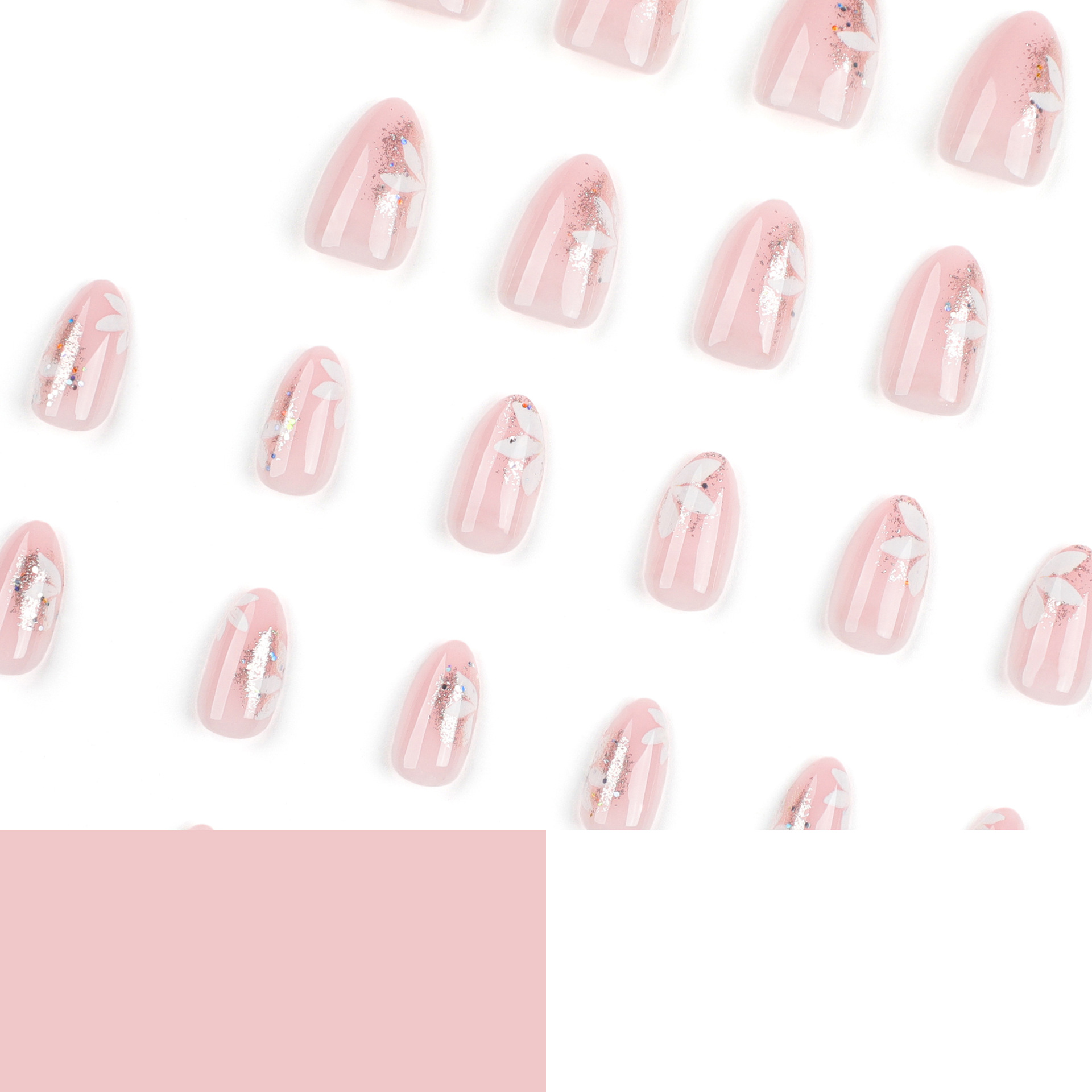 Glitter flower Medium NAILS