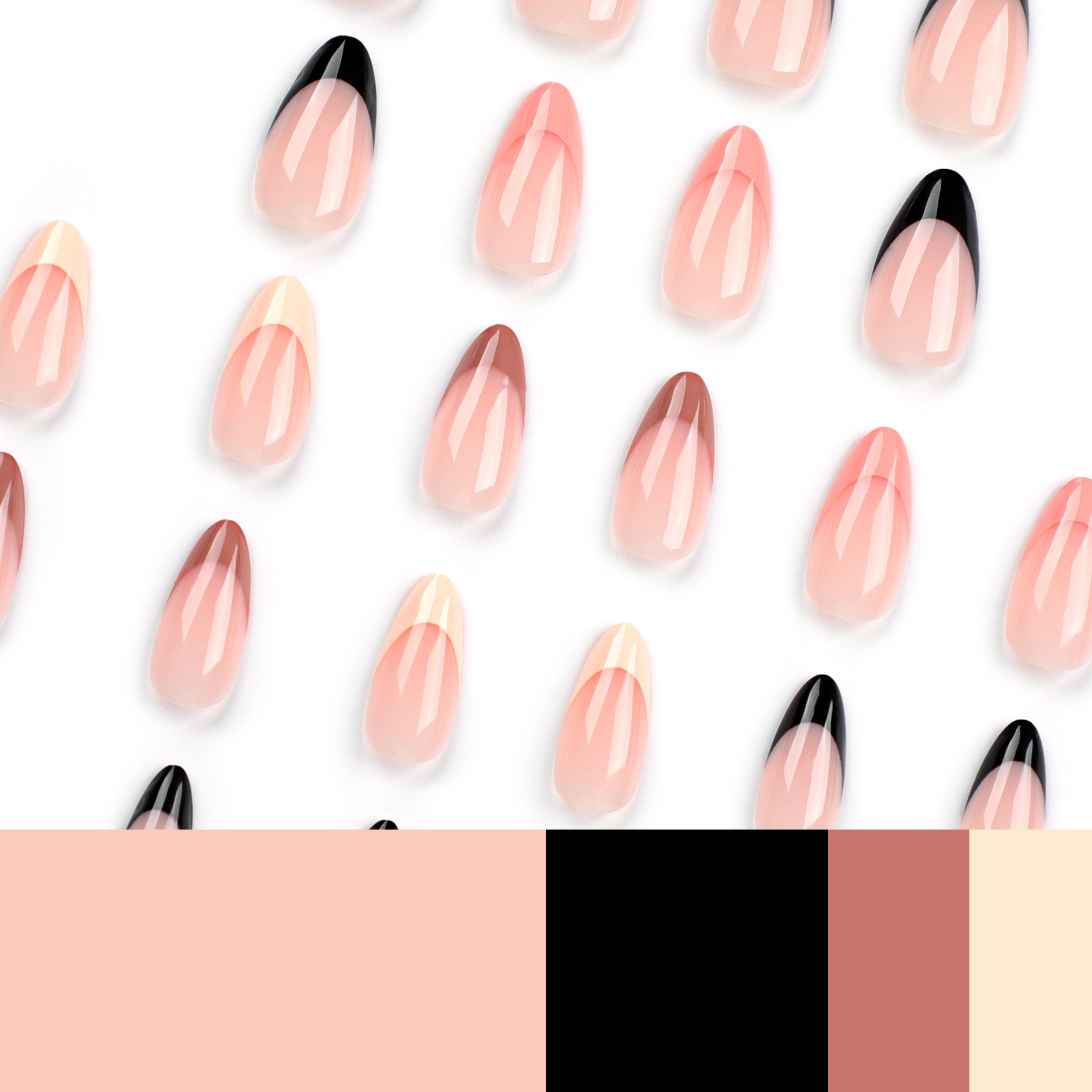 Autumn&winter French Medium Nails