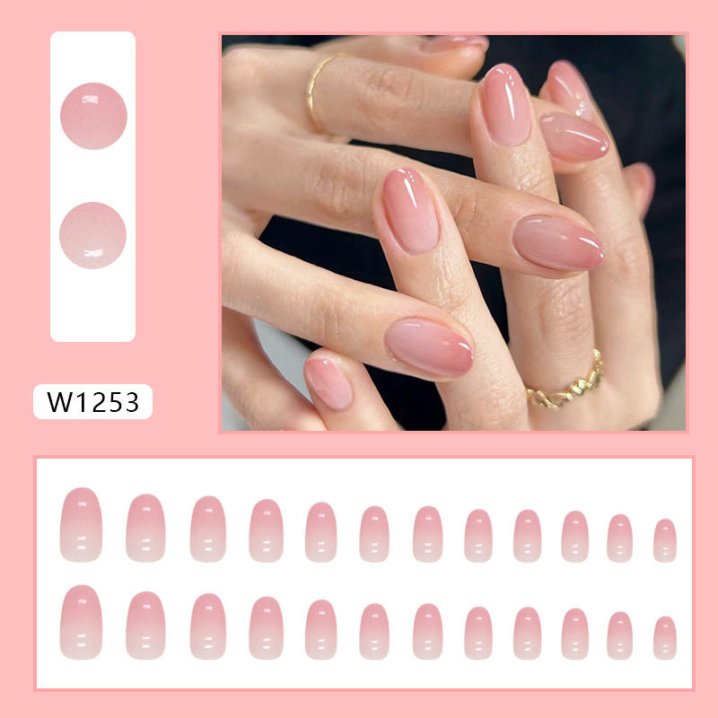 Ombre Nude Pink Medium Nails
