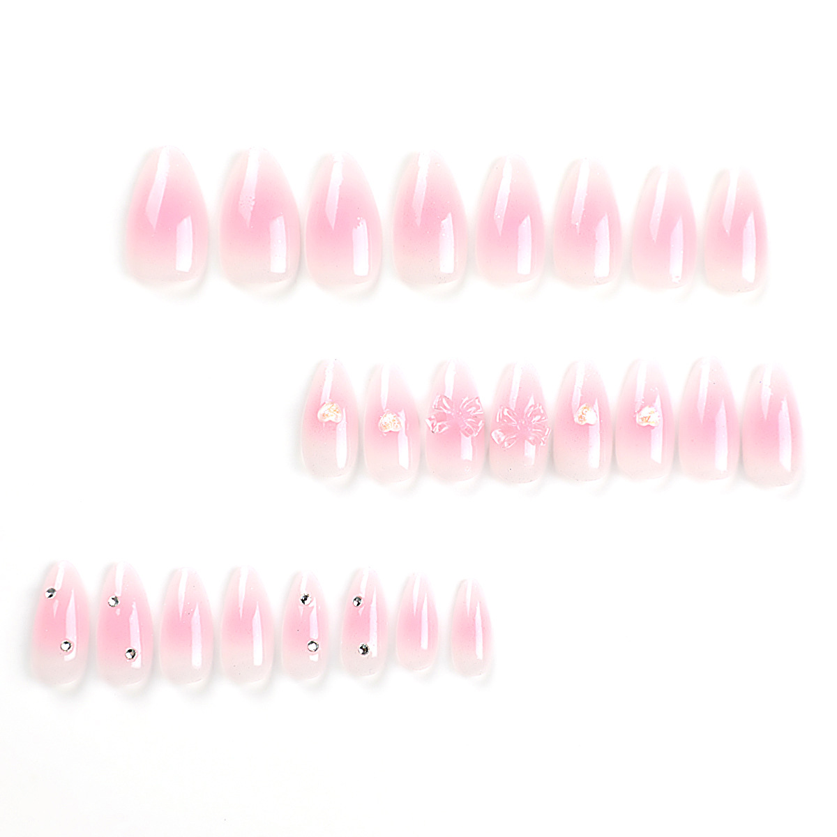 3D Ombre Blusher Medium Nails