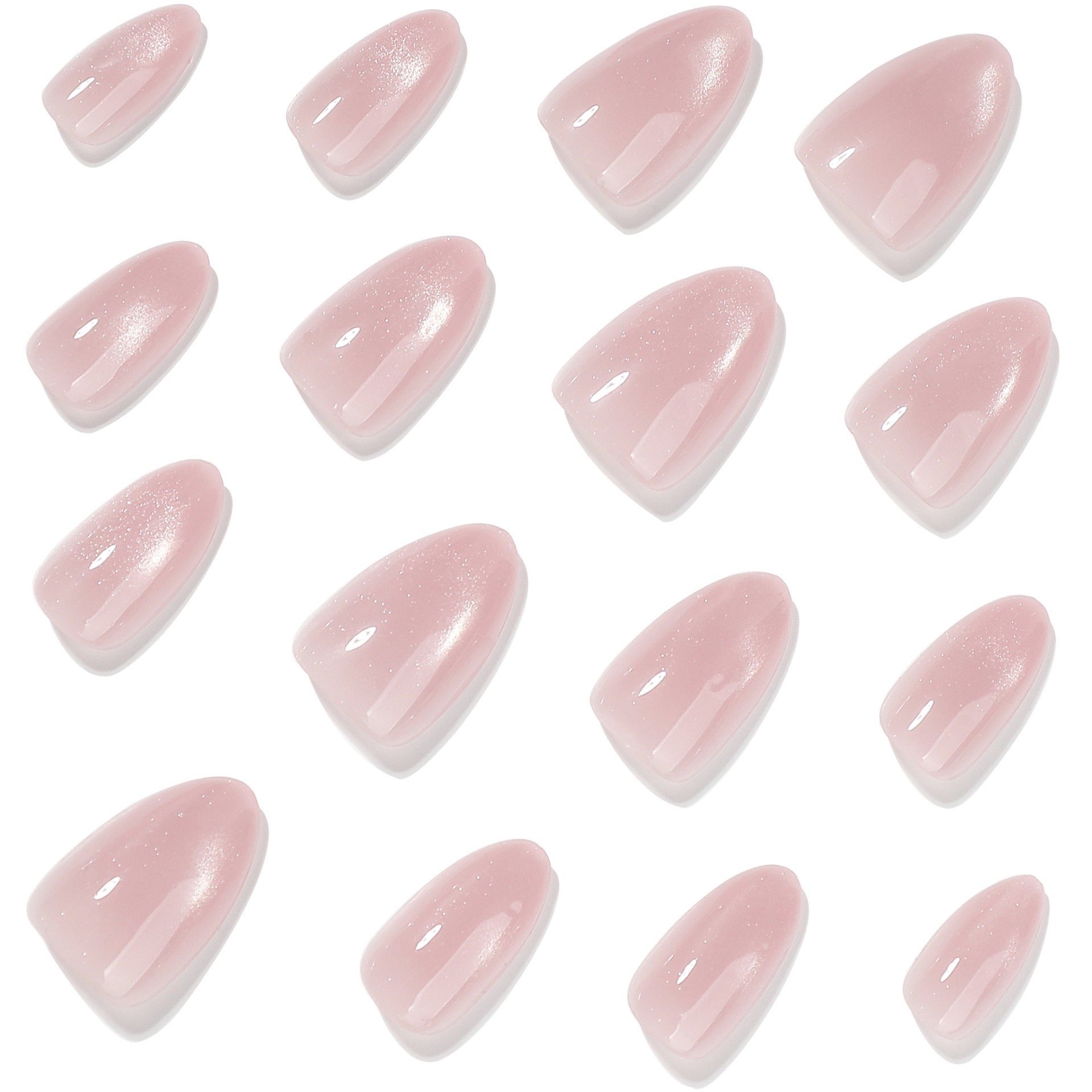 Peach Juice Cat Eyes Medium Nails