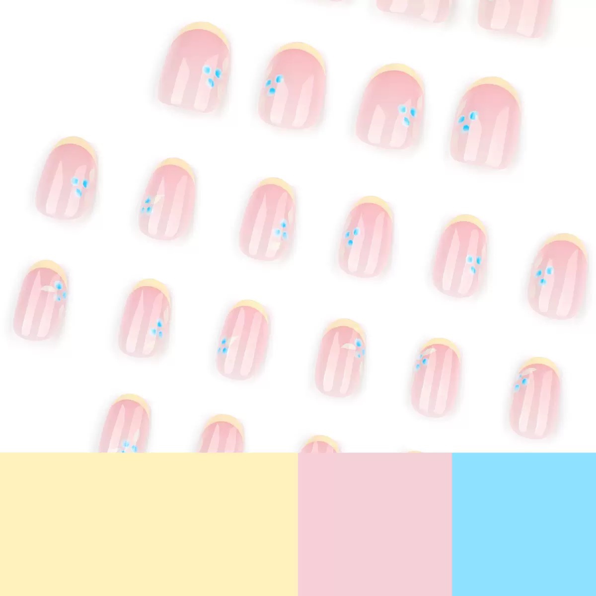 Summer sunflower Short Nails