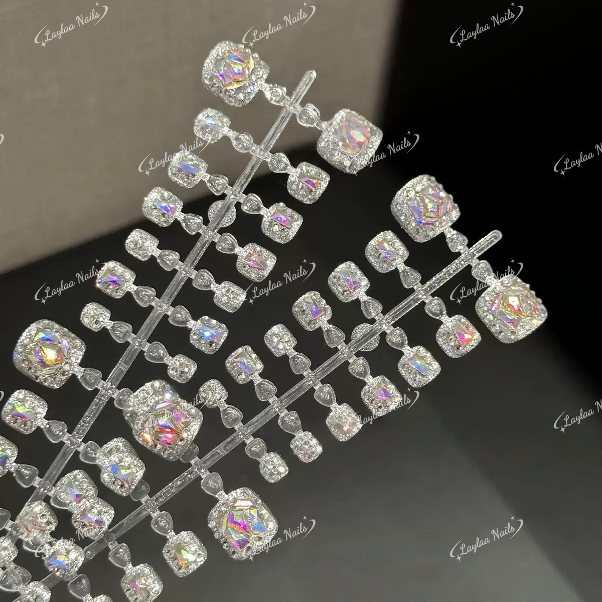 Full Diamond Toe Nails 42 pcs