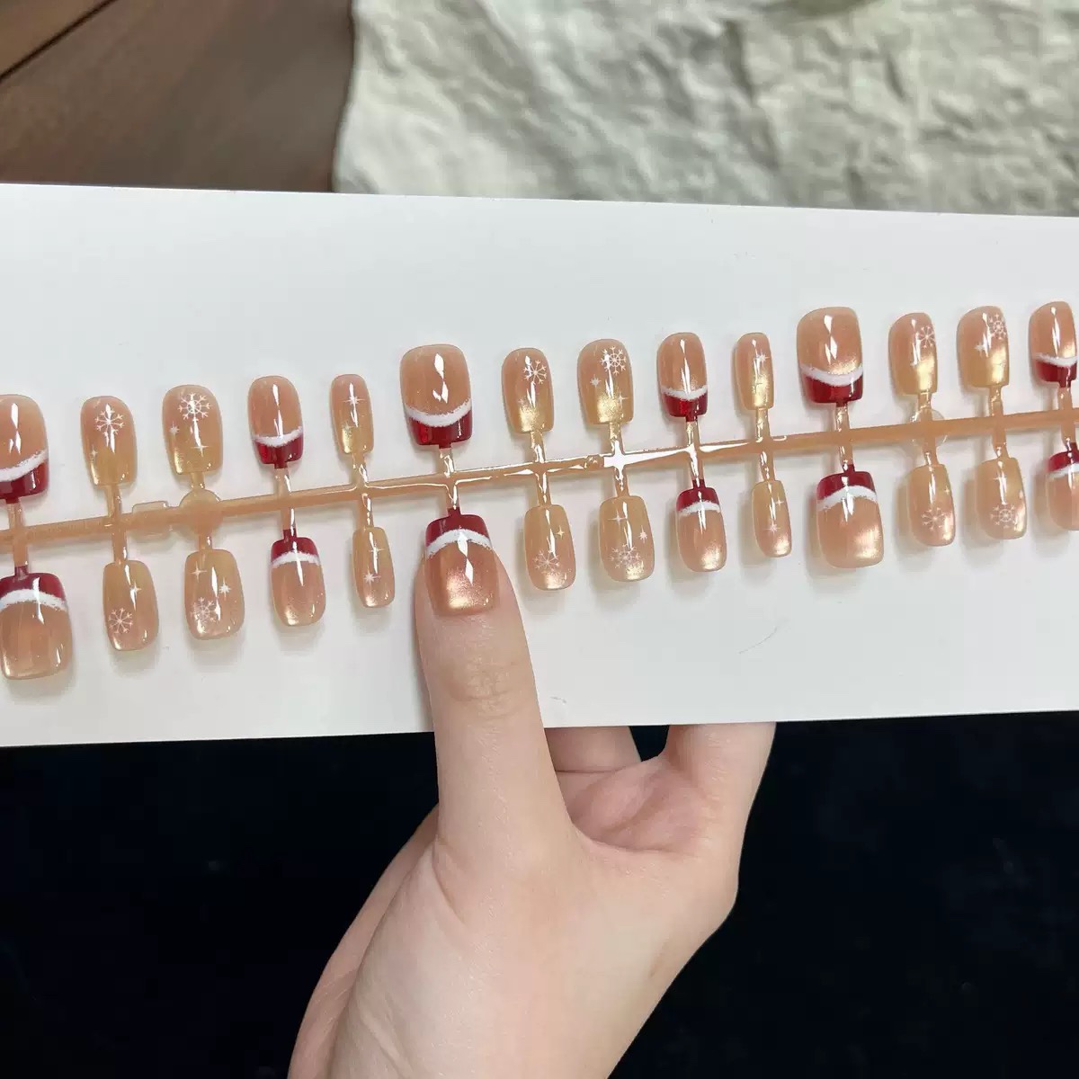 Christmas Hat Short Nails 30Pcs