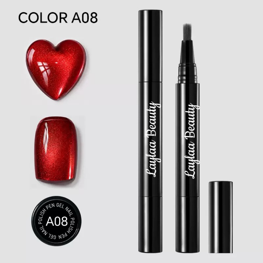 One Step Gel Pen Wine Red Cat Eyes