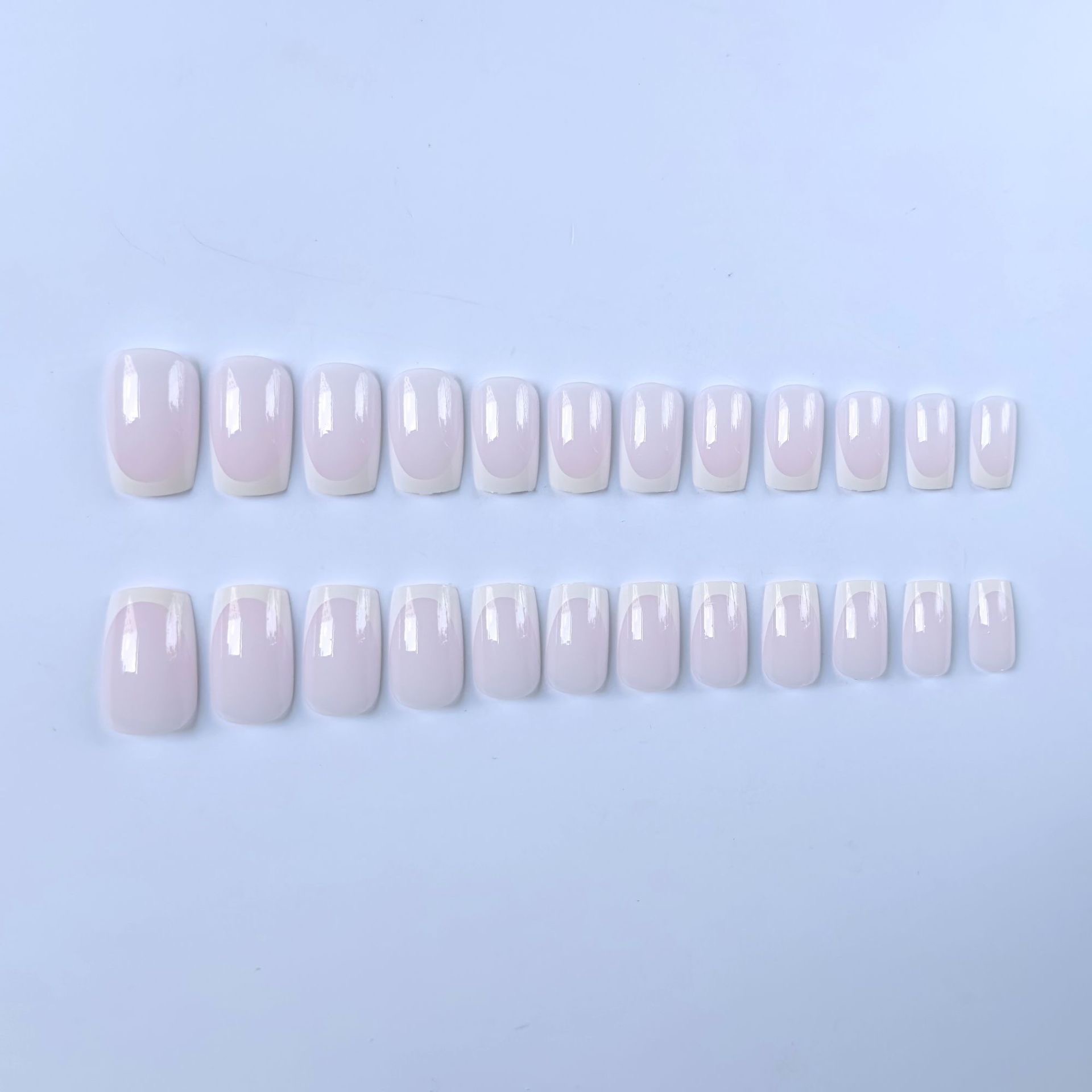White French Square Medium Nails