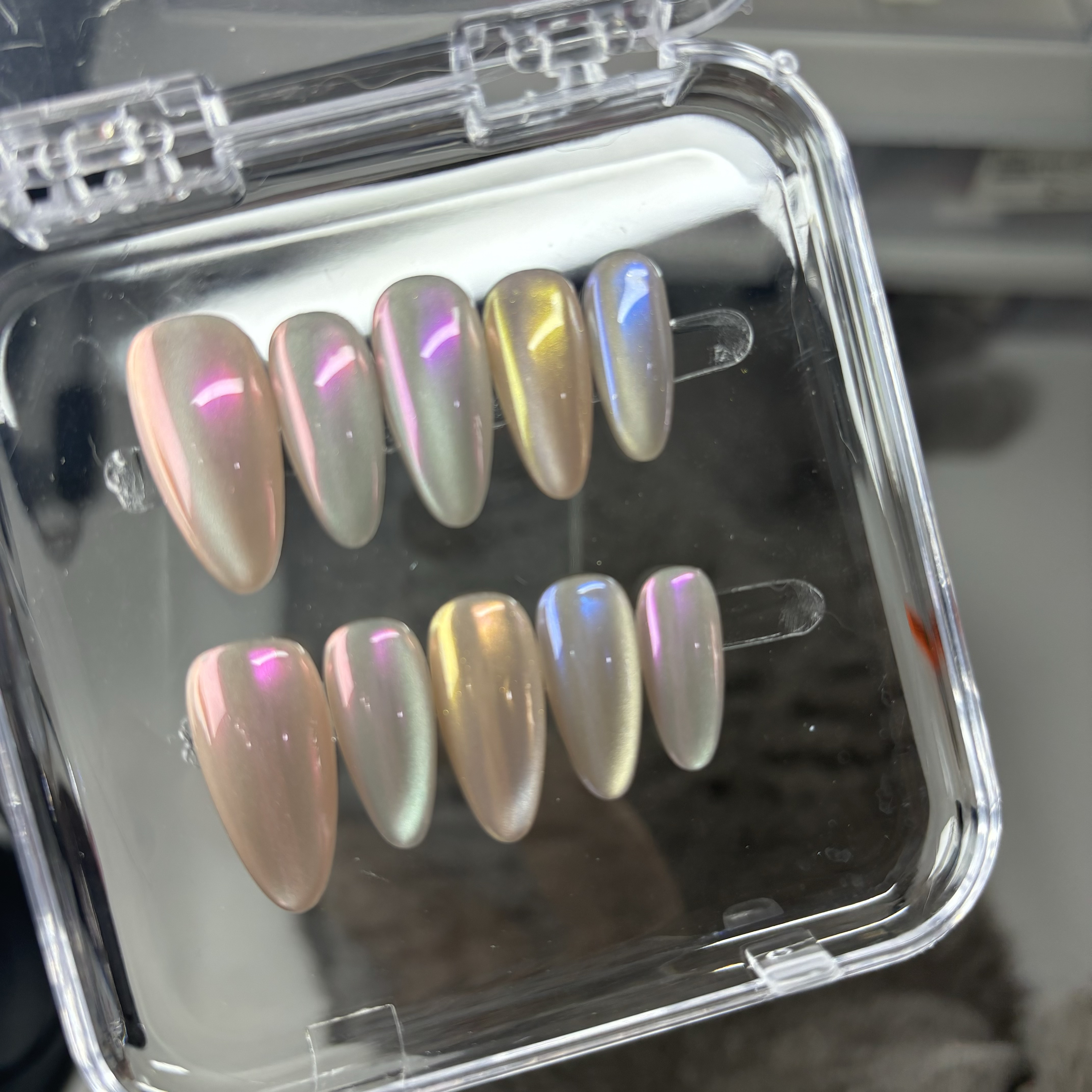 Kylie Rainbow Handmade Nails