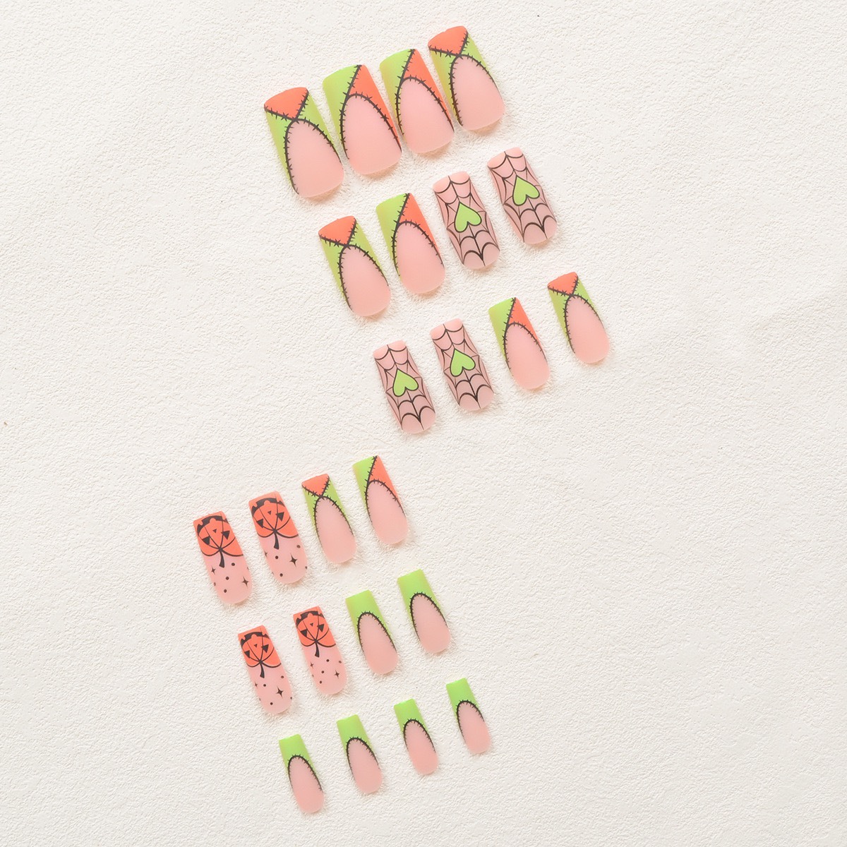 Halloween Pumpkin Medium Nails