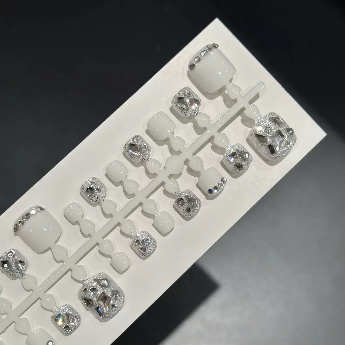White Diamond Toenails 42pcs