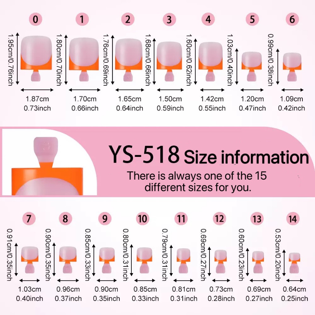 Rainbow Short Square Toe Nails Pro-Tips 150pcs