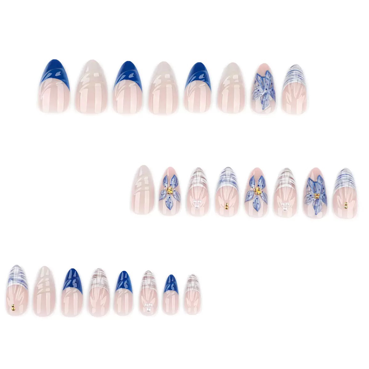 Shell French Tips Medium Nails