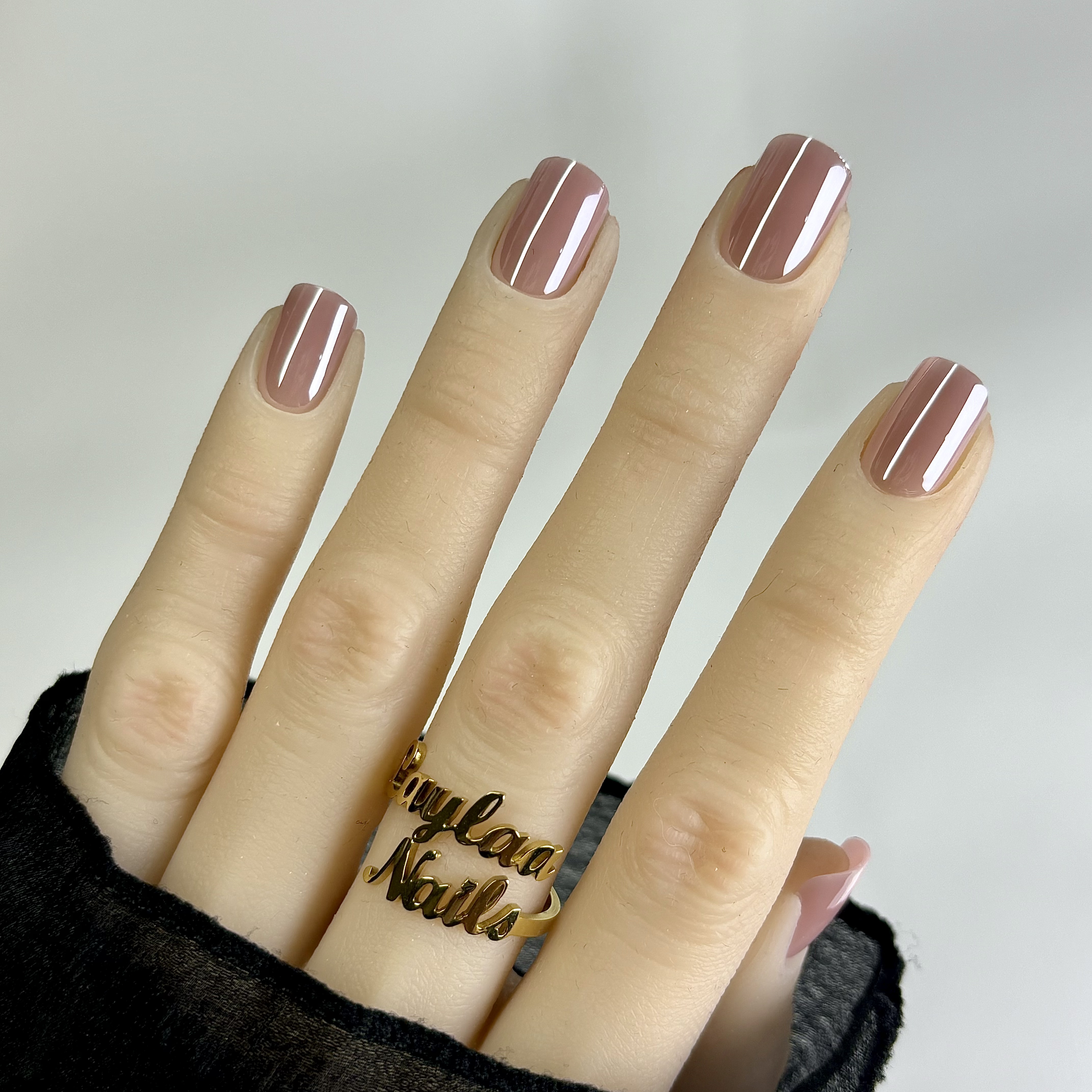 Aurora Light Pink Short Nails