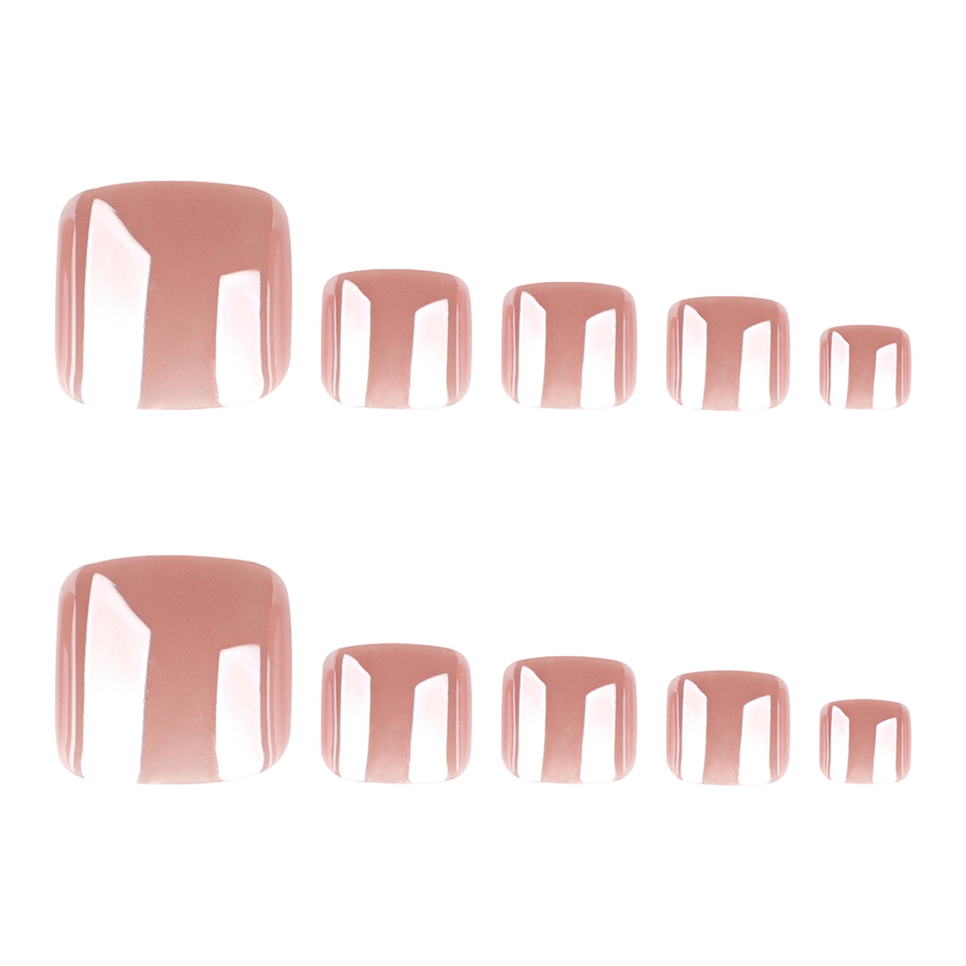 Aurora Nude Pink Toe Nails