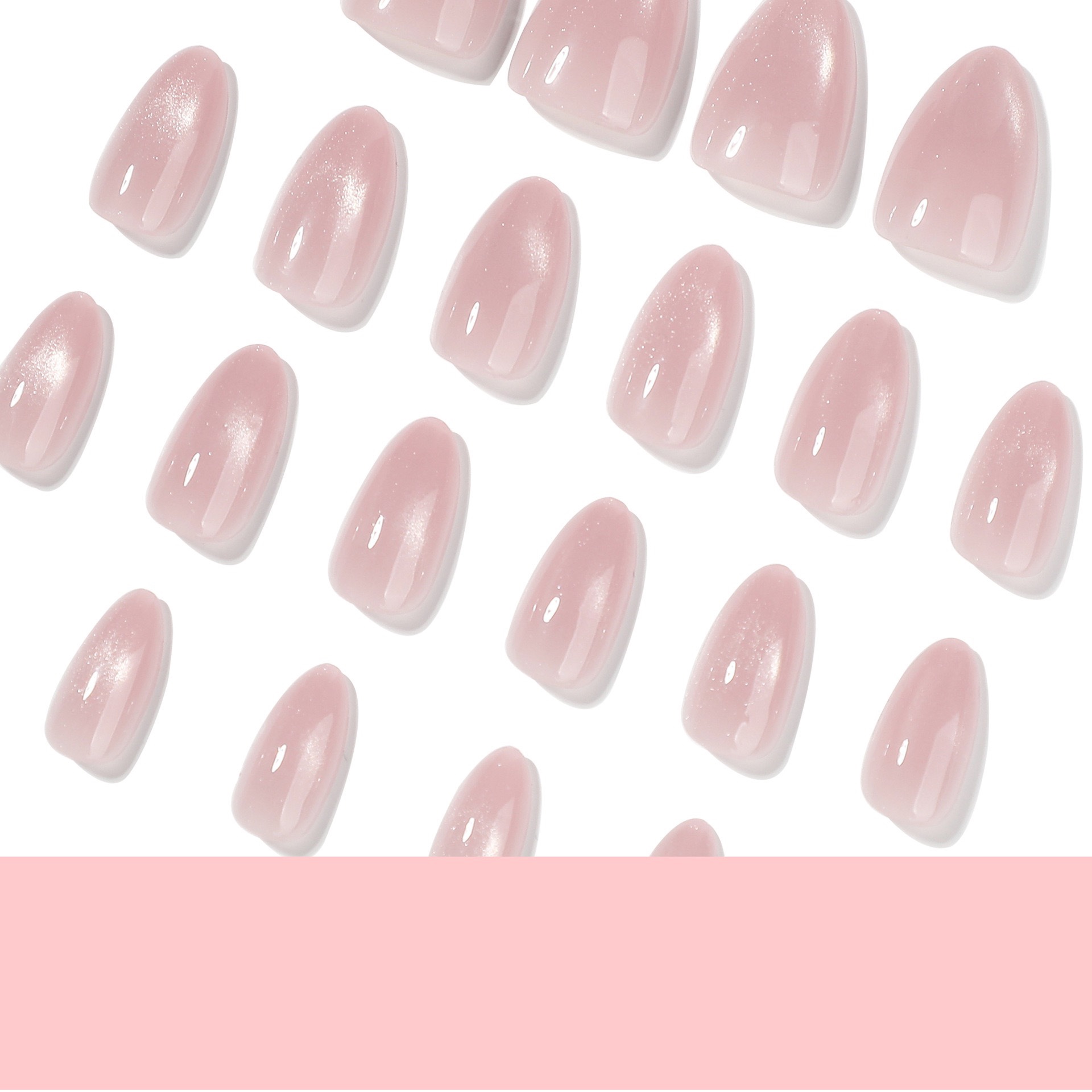 Peach Juice Cat Eyes Medium Nails