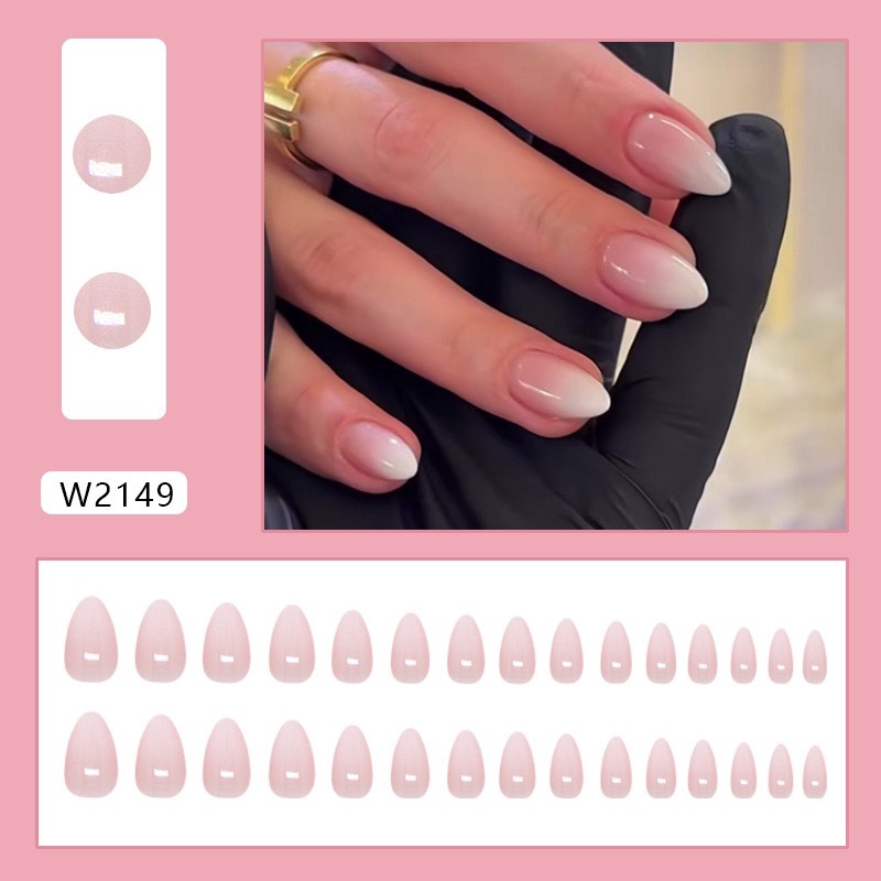 Ombré Almond Short Nails