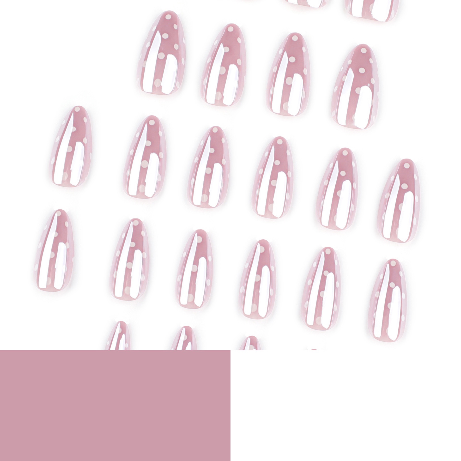 Aurora Polka Dots Medium Nails