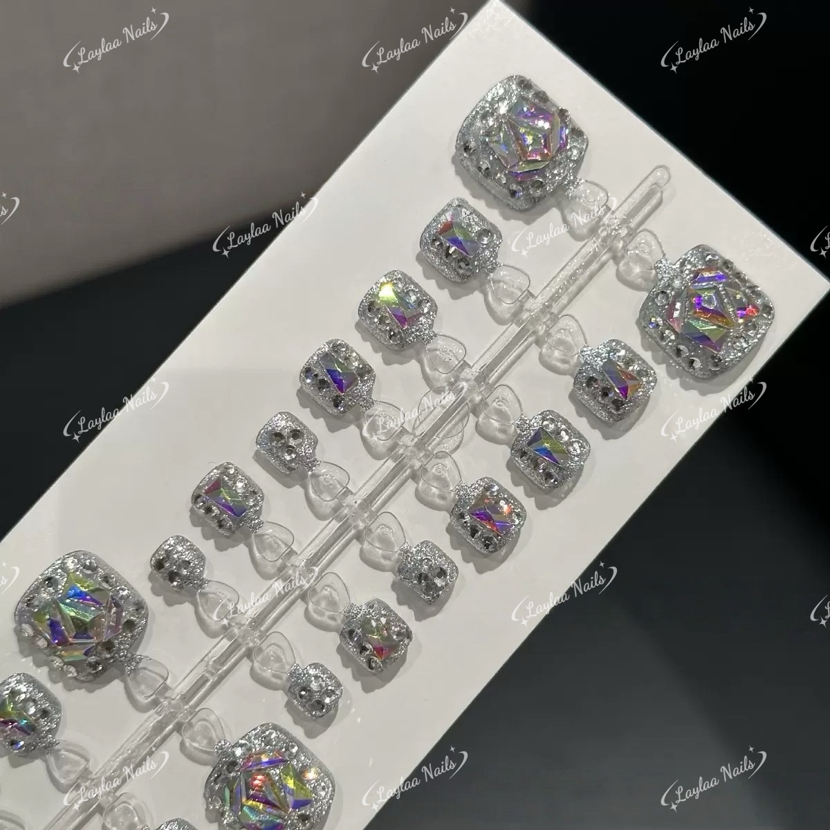 Full Diamond Toe Nails 42 pcs